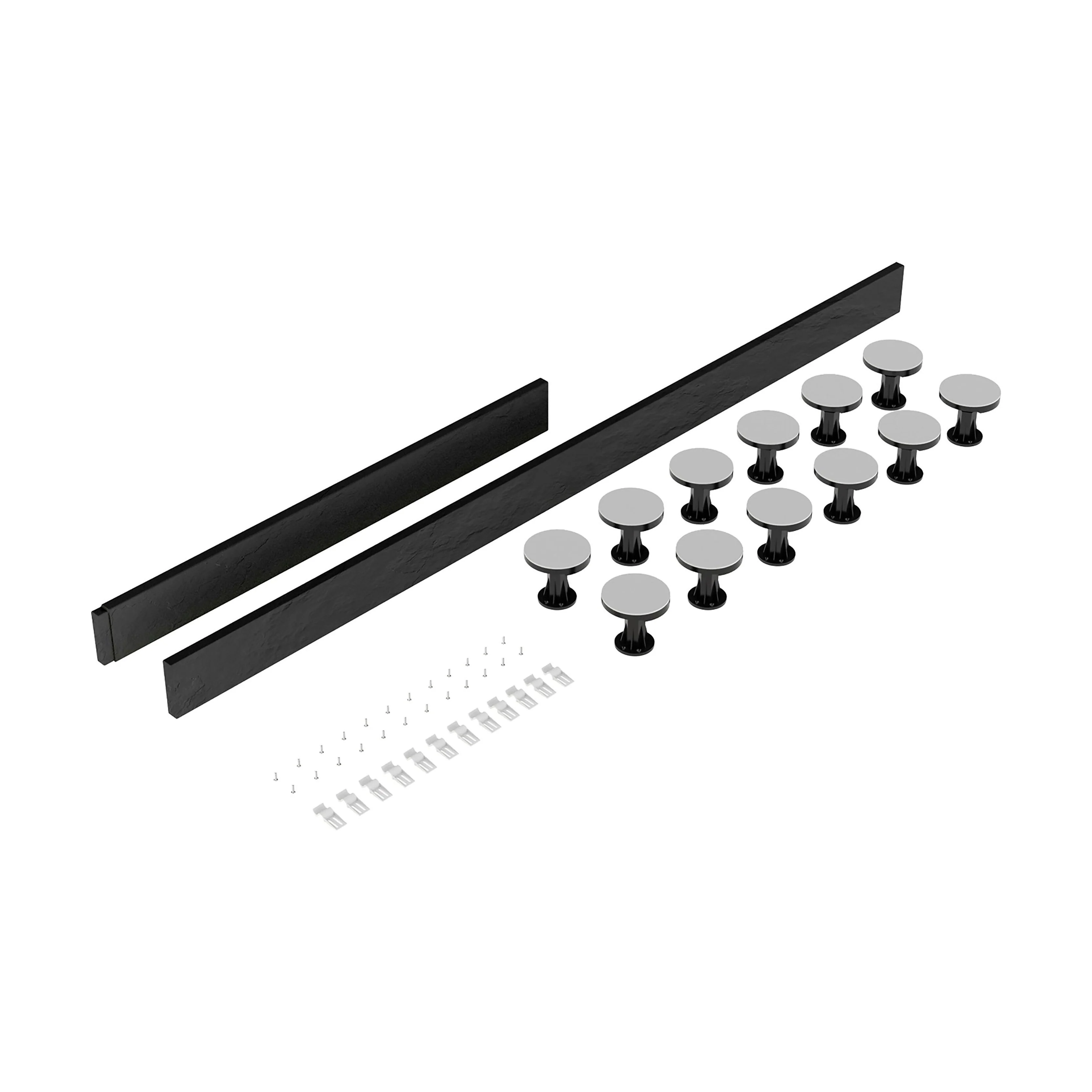 Shower Tray Leg Set - Slate Grey - For 1300mm-1800mm Rectangular & Walk In Resin Trays
