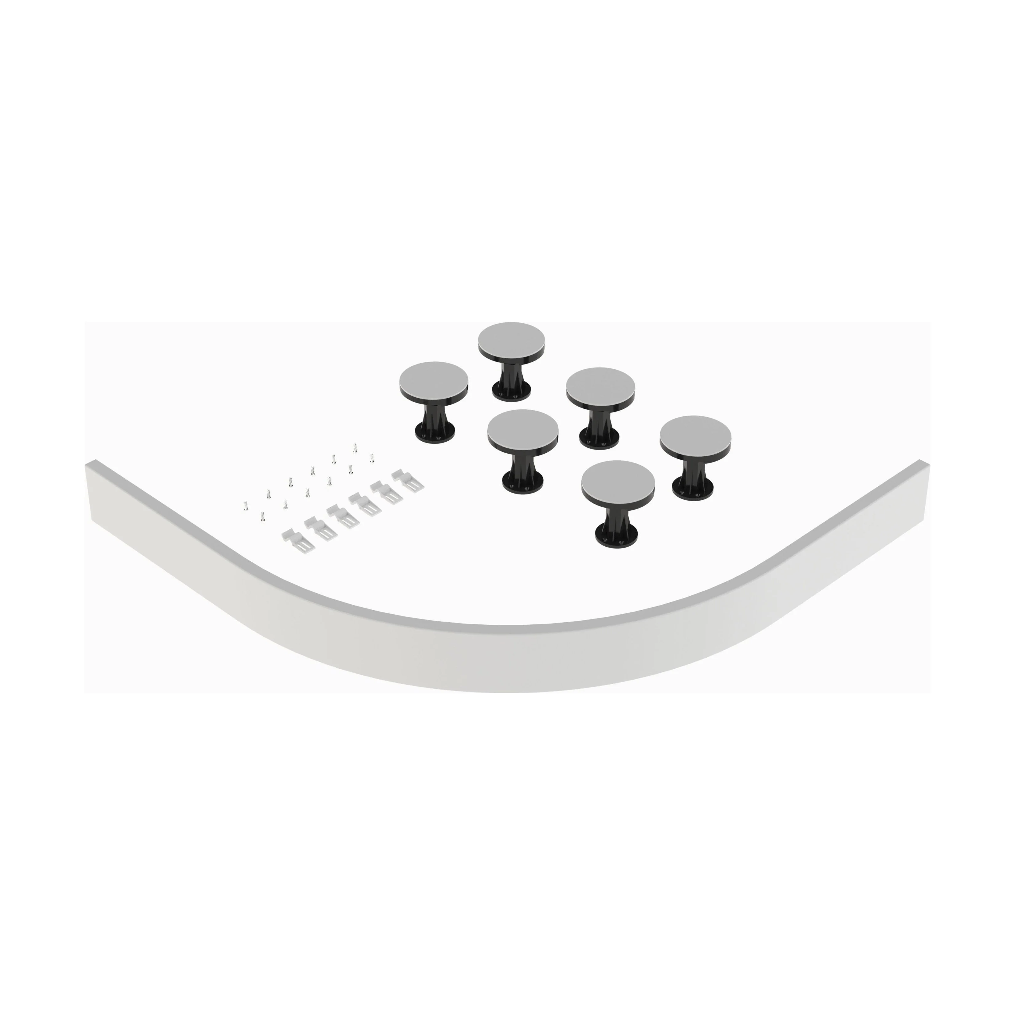 Shower Tray Leg Set - White - For 700mm-900mm Quadrant Resin Trays