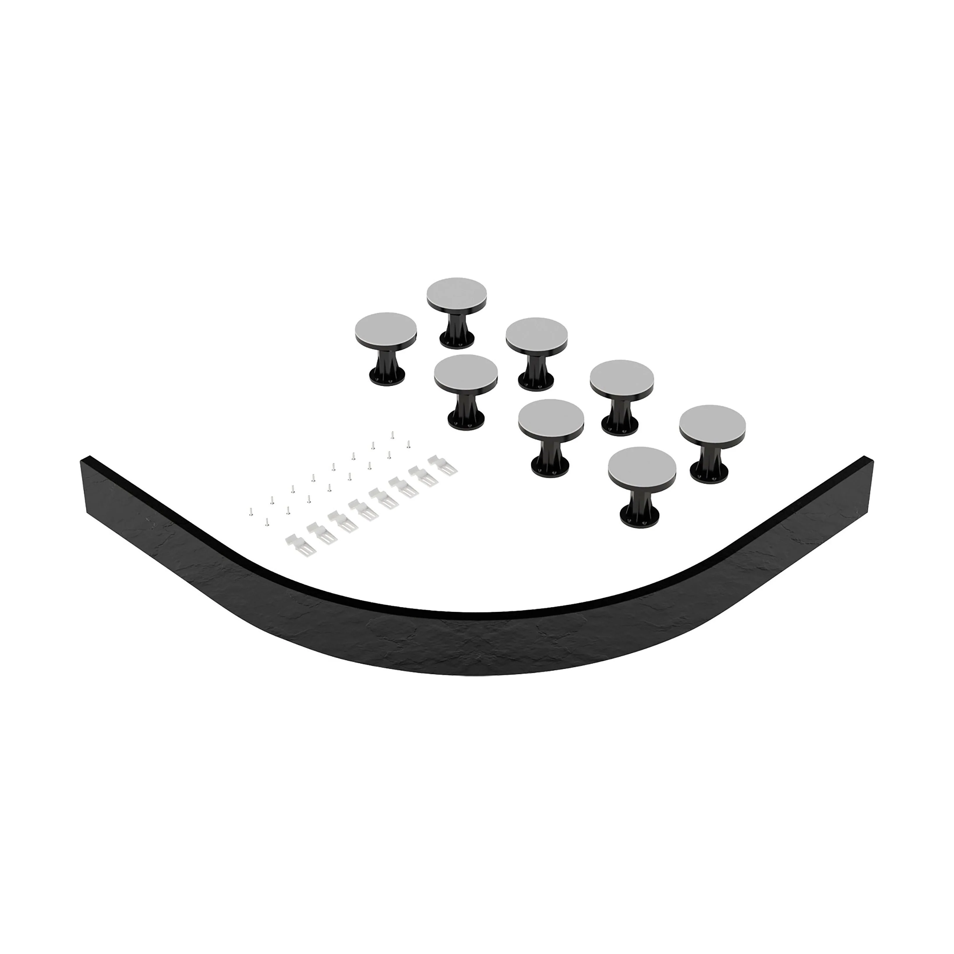 Shower Tray Leg Set - Slate Grey - For 1000mm-1200mm Quadrant & Offset Resin Trays