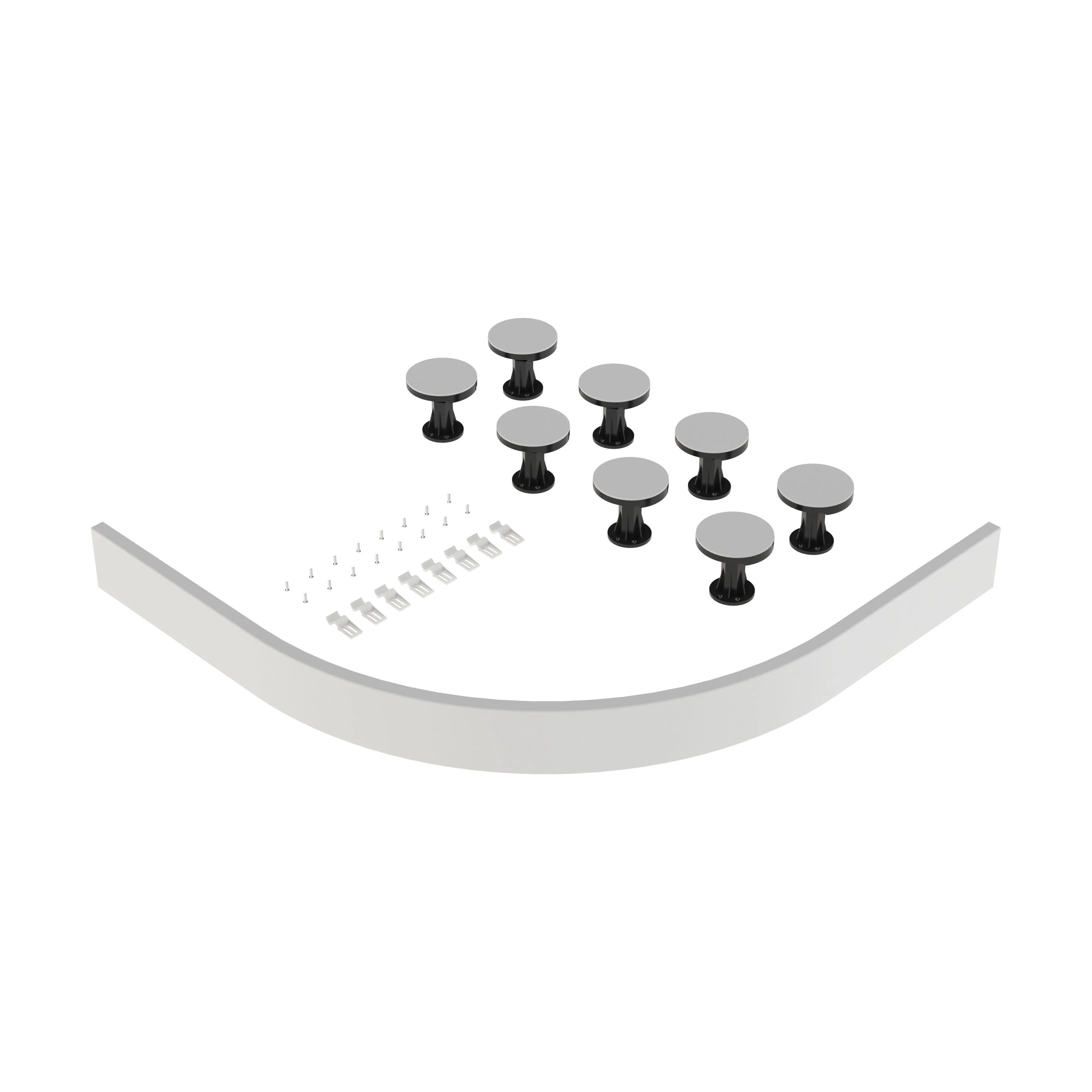 Shower Tray Leg Set - White - For 1000mm-1200mm Quadrant & Offset Resin Trays