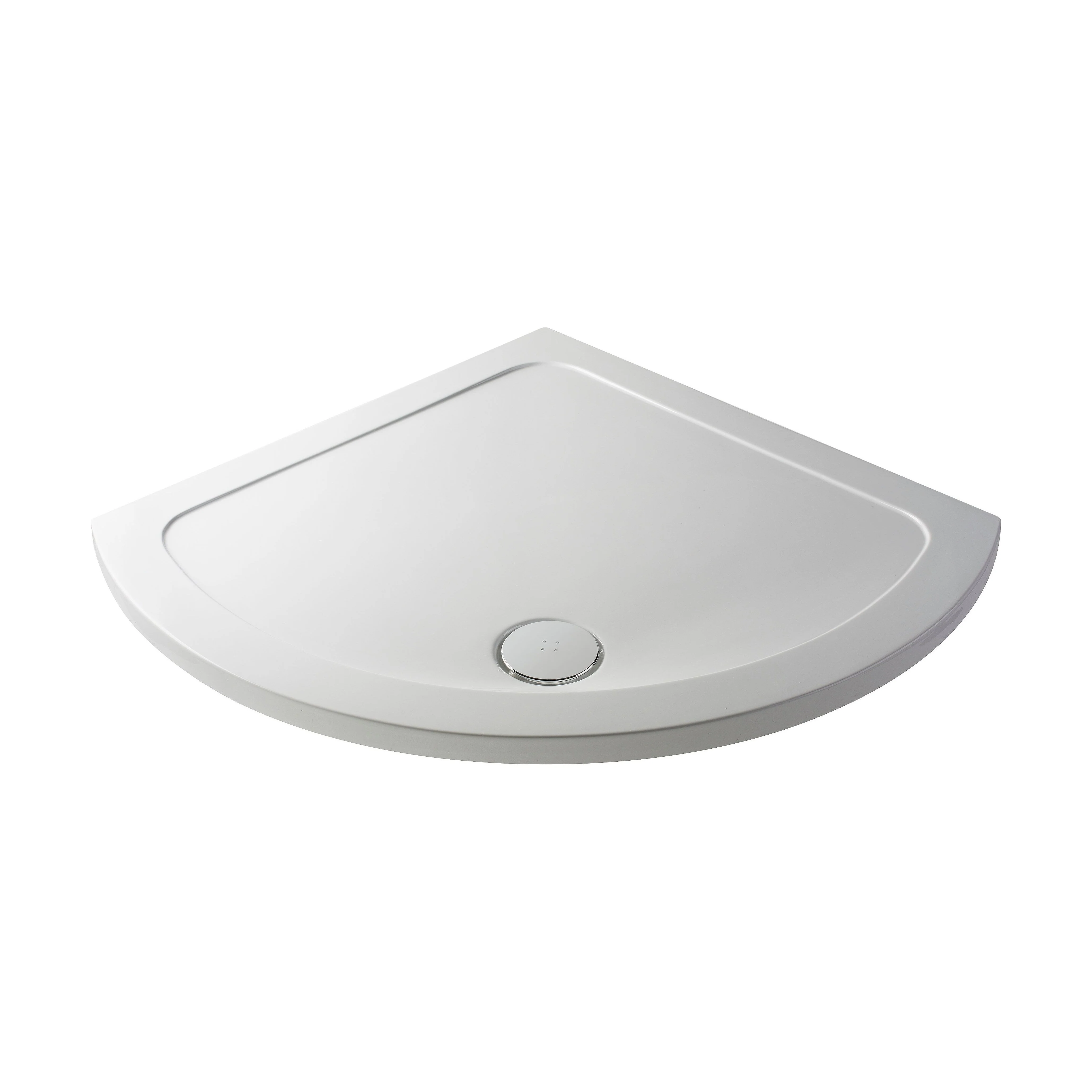 914mm Premium Single Entry Shower Tray - White