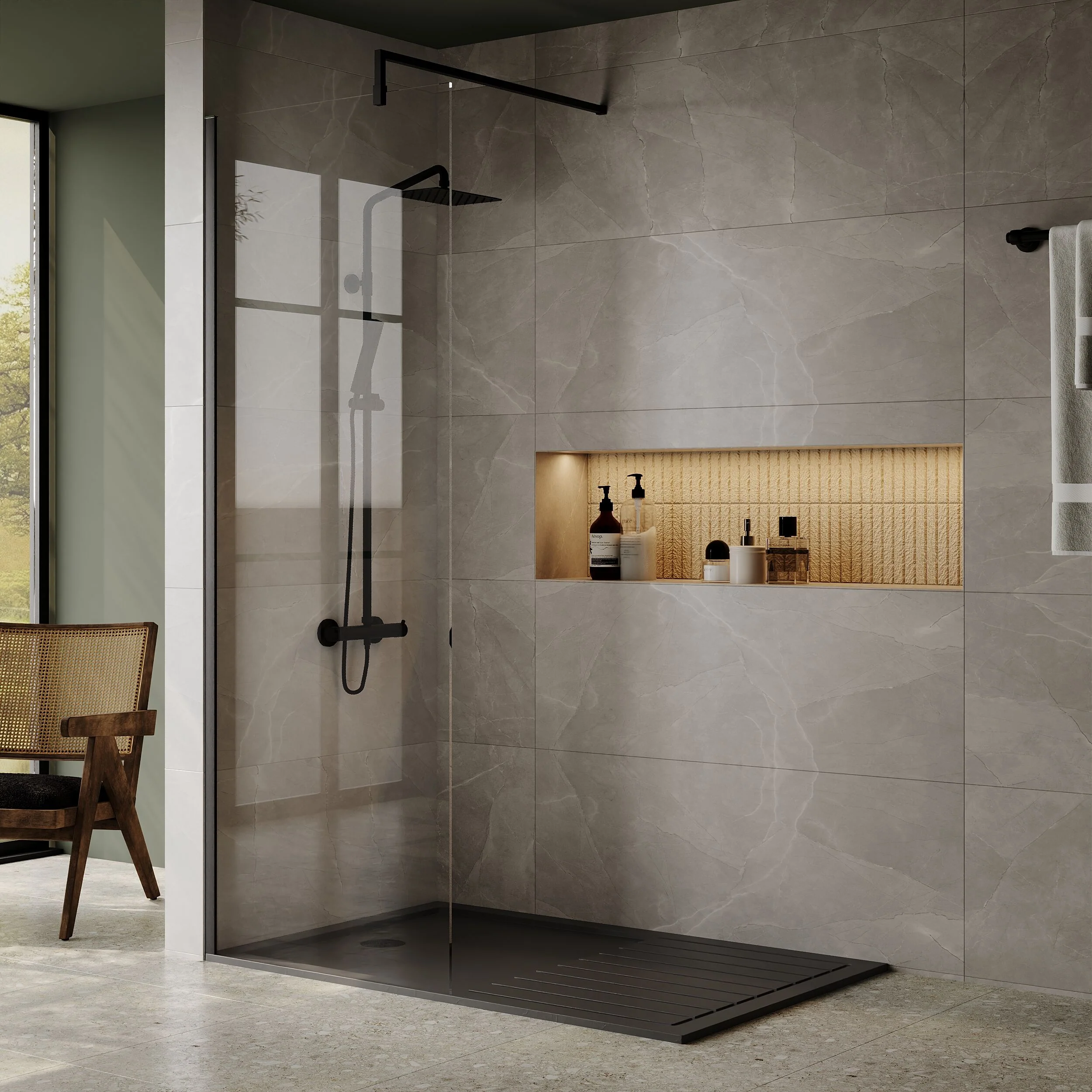 Premium Walk-In Shower Tray - Choice of Size and Colour - Image 2