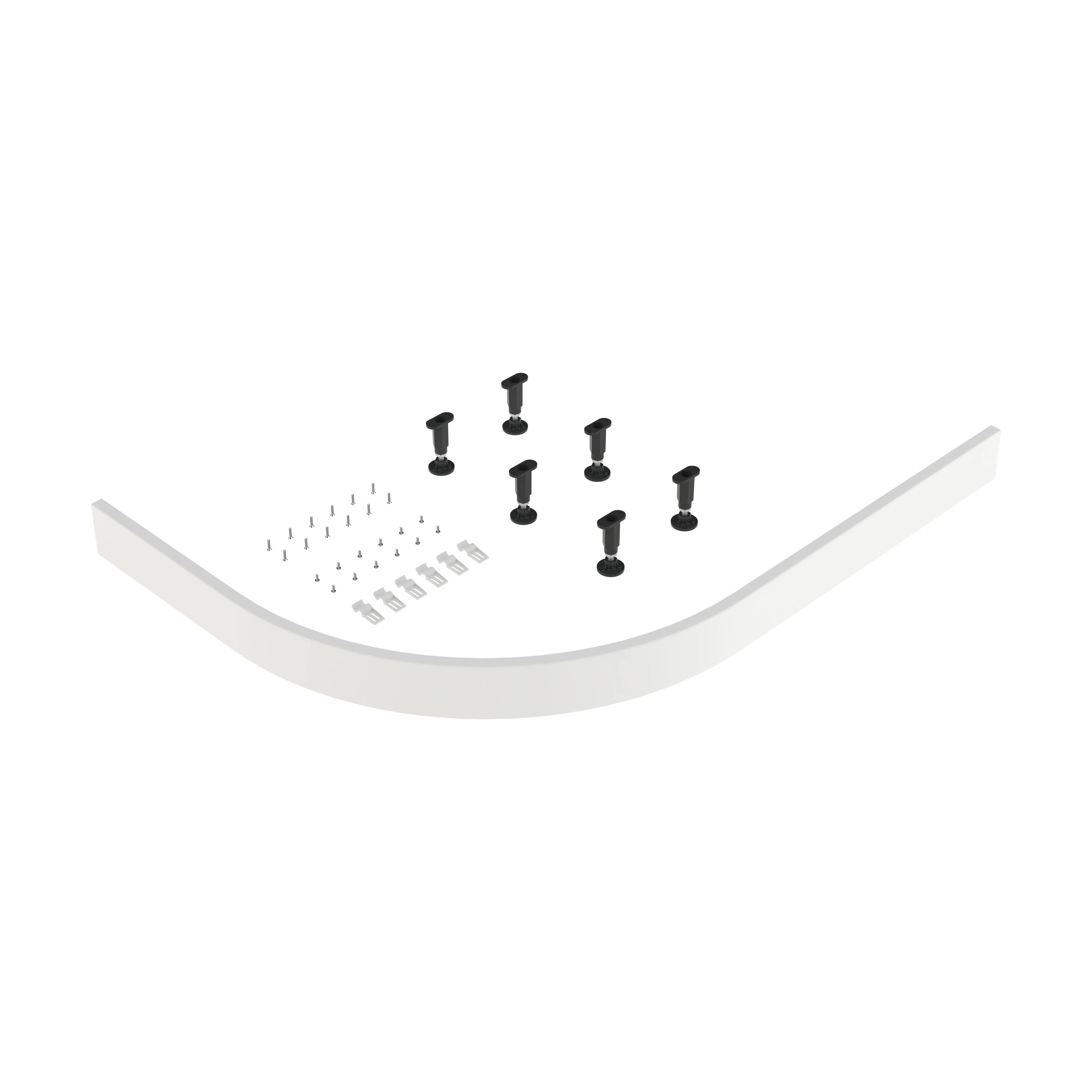 Shower Tray Leg Set & Plinth Kit - White - 900mm Panel