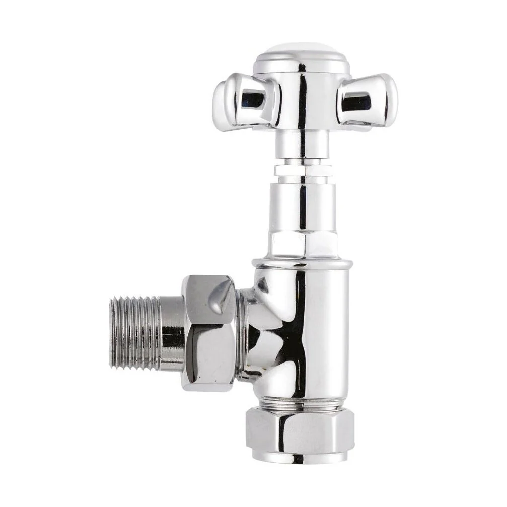 Balterley Heating Crosshead Angled Radiator Valve Pack (Pairs) - Chrome