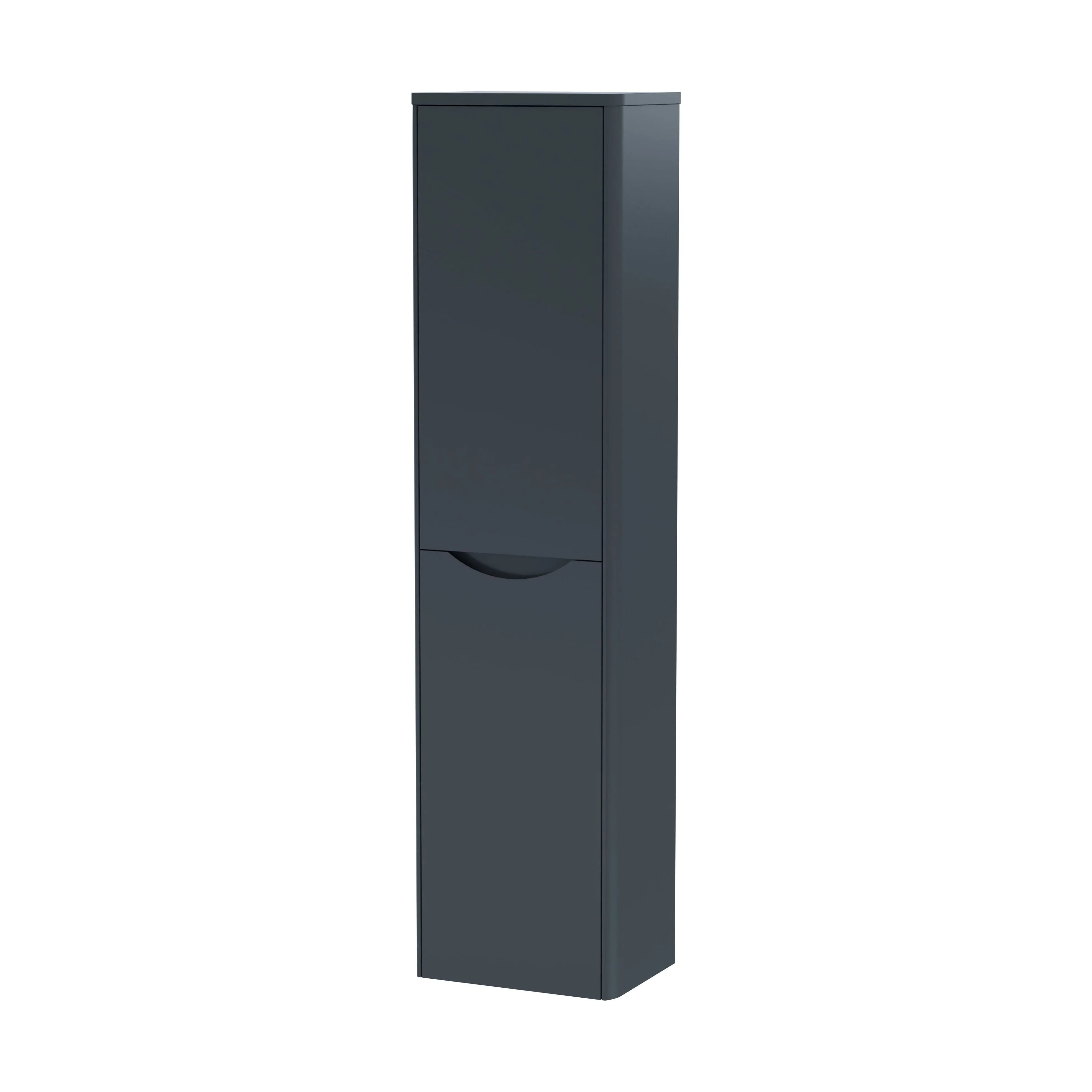 Balterley Arch Bathroom Wall Hung 2 Door Tall Unit, Dark Grey, 356mm