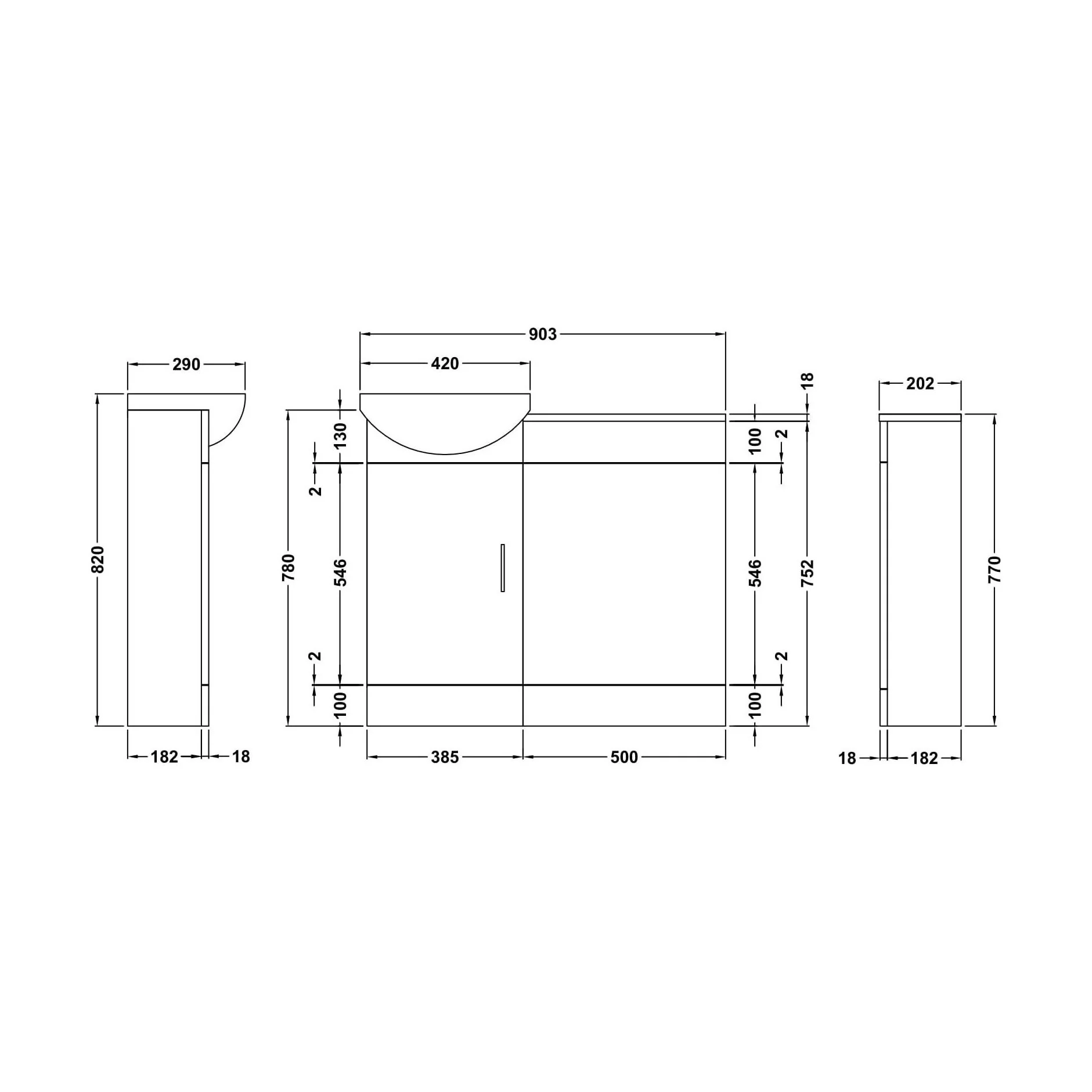 Cloakroom Furniture Pack - Includes Cabinet, Basin, WC Unit, Cistern, Back to Wall Toilet Pan and Soft Close Seat - Gloss White - Image 2