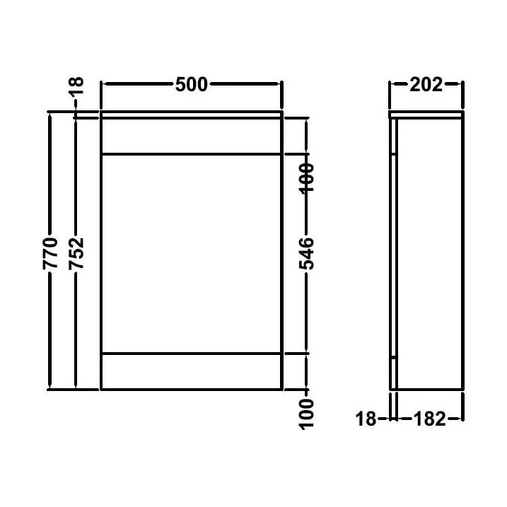 Slimline WC Toilet Unit with Concealed Cistern, 500mm Compact Design, Gloss White Finish - Modern Style by Balterley - Image 3