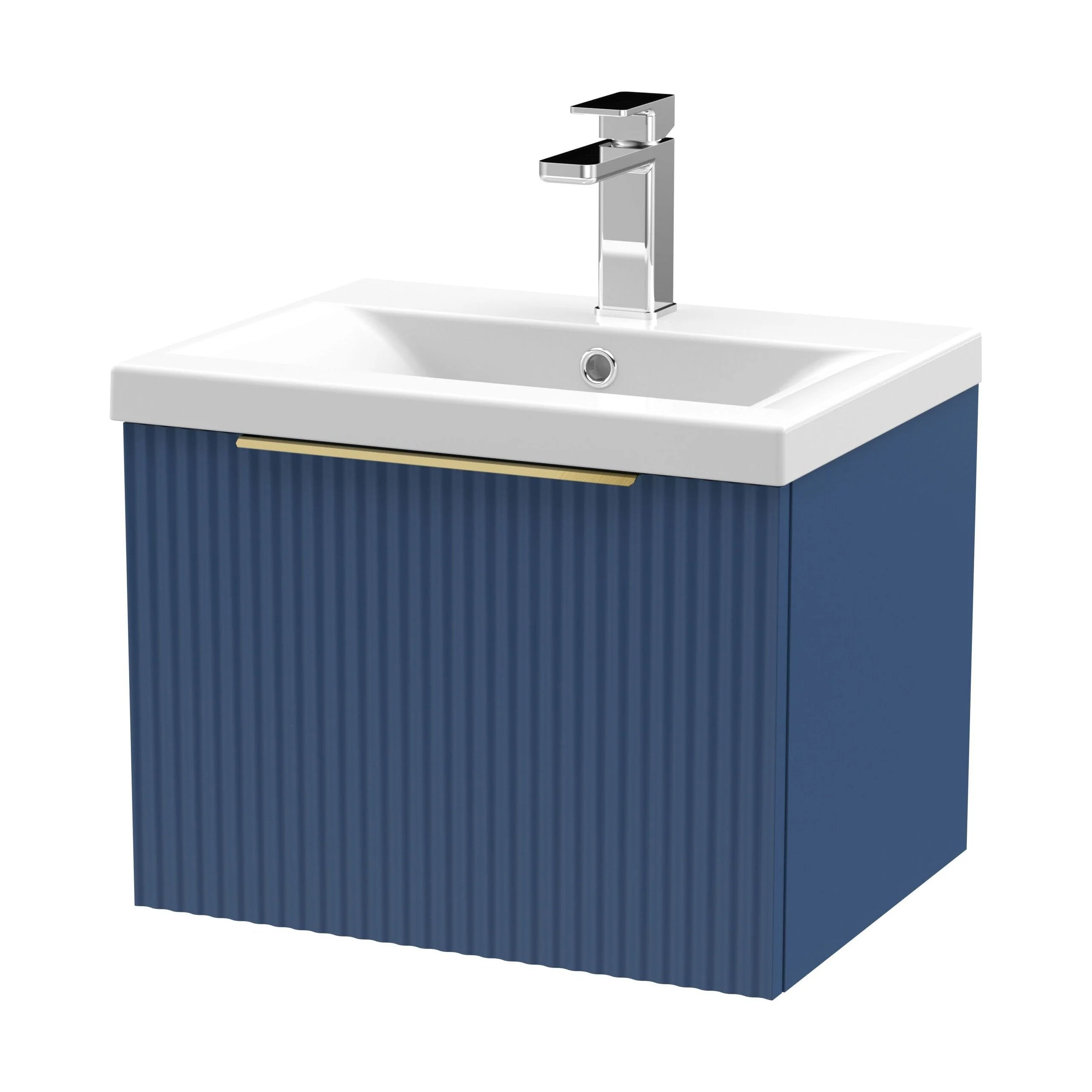Tixall Fluted Front Wall Hung Vanity Basin Unit 800mm - 2 Drawer - Image 112