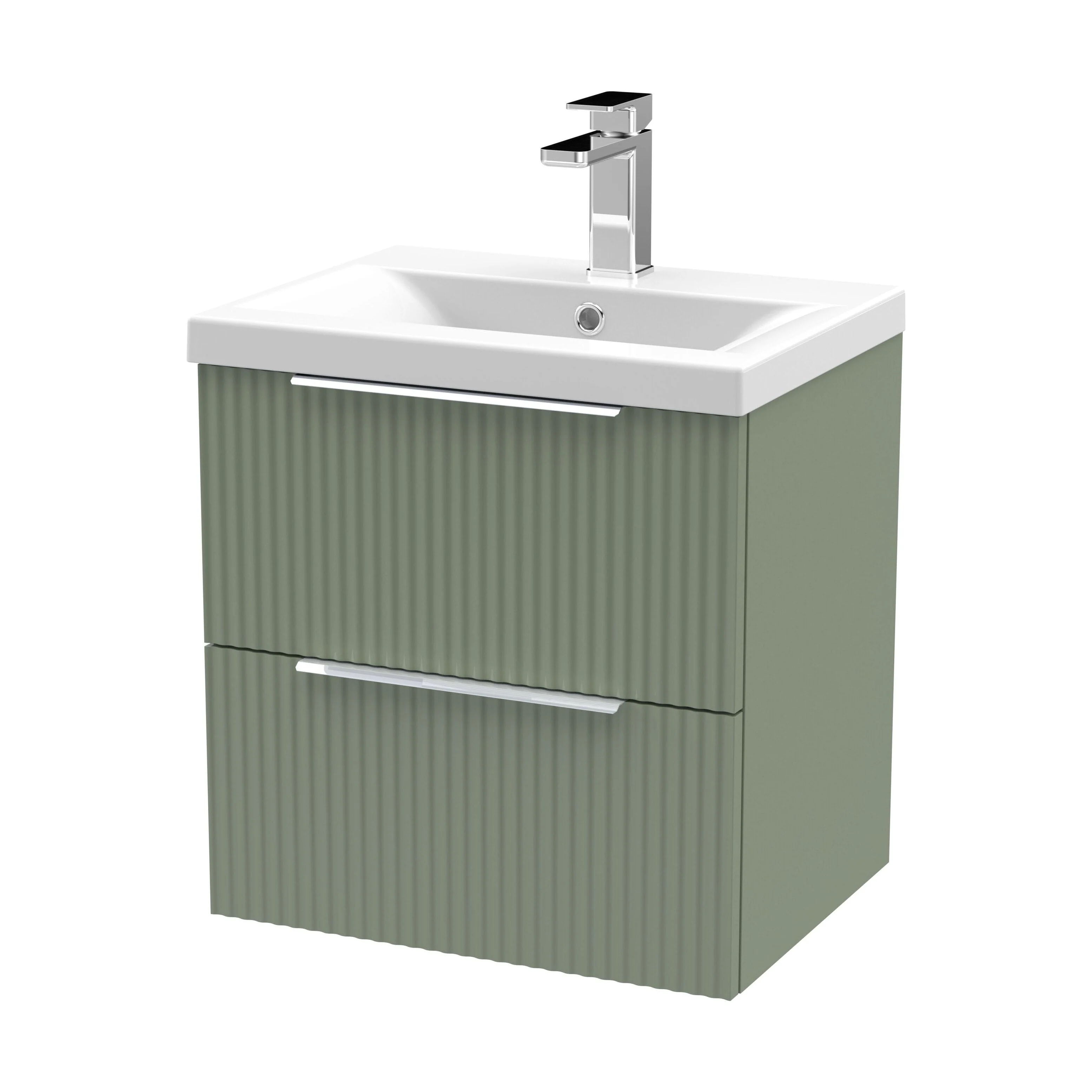 Tixall Fluted Front Wall Hung Vanity Basin Unit 800mm - 2 Drawer - Image 137