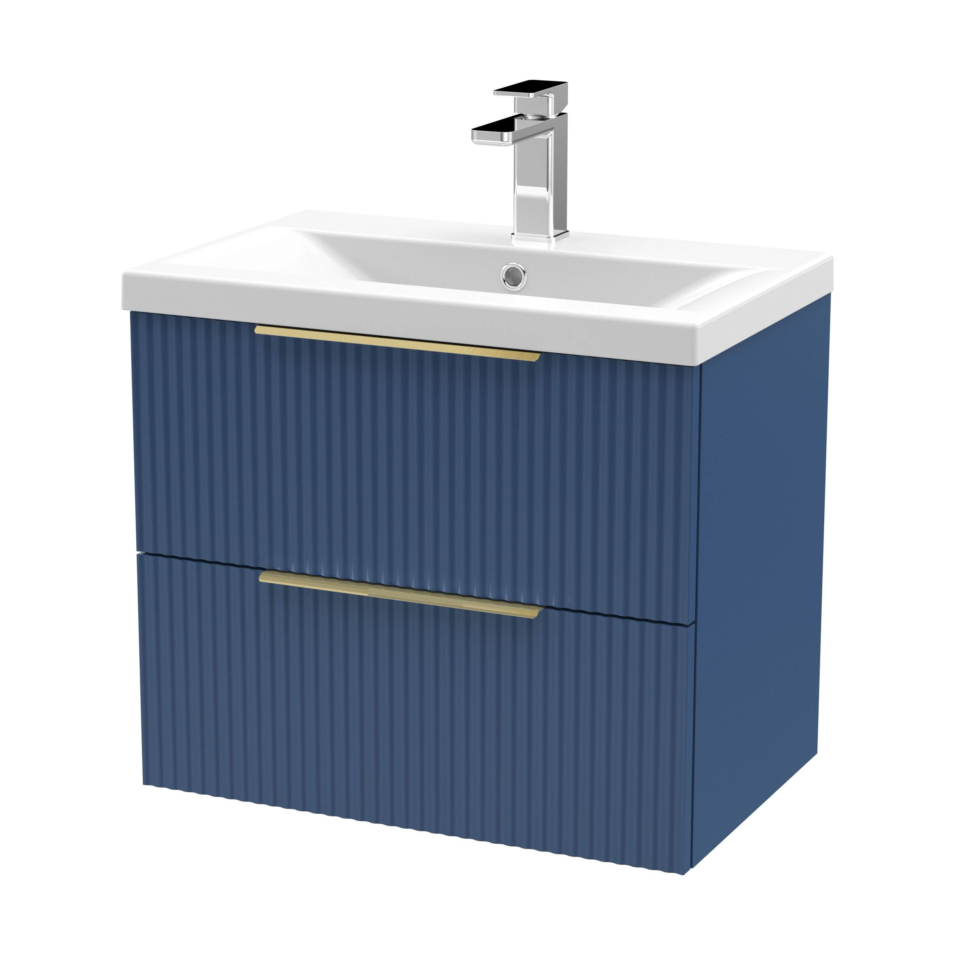 Tixall Fluted Front Wall Hung Vanity Basin Unit 800mm - 1 Drawer - Image 118