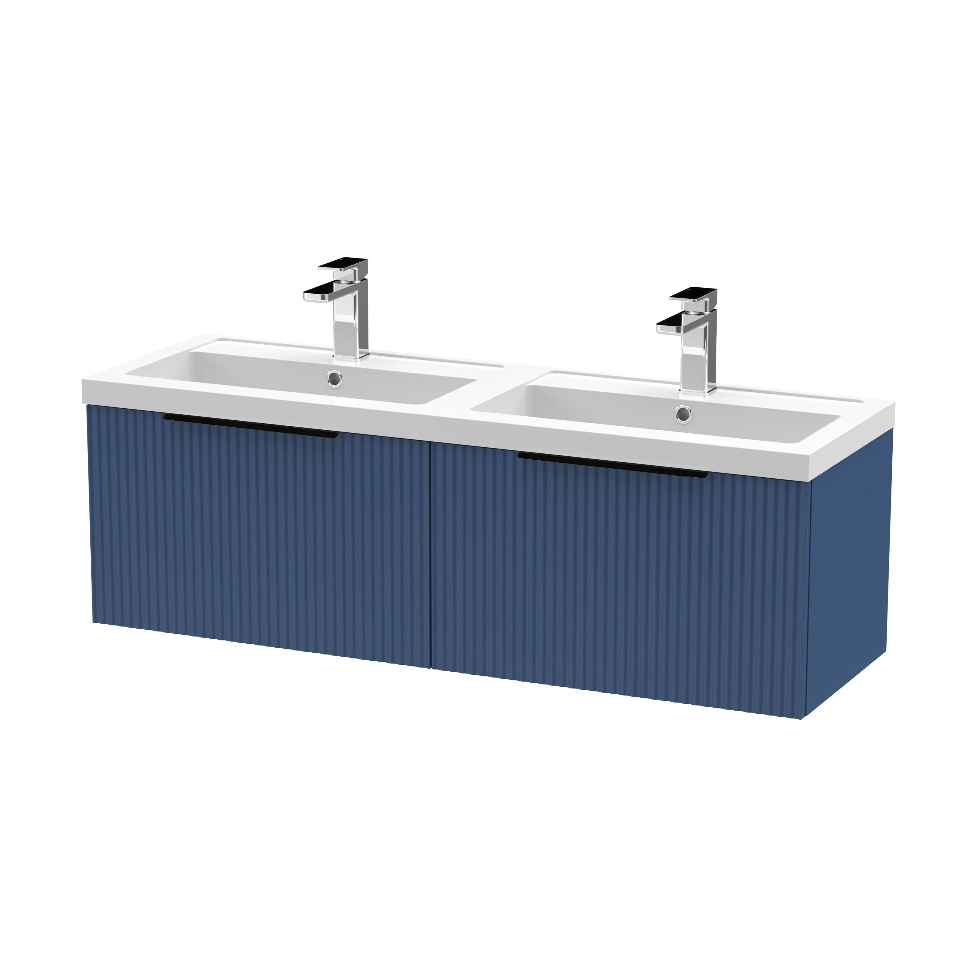 Tixall Fluted Front Wall Hung Vanity Basin Unit 800mm - 1 Drawer - Image 126