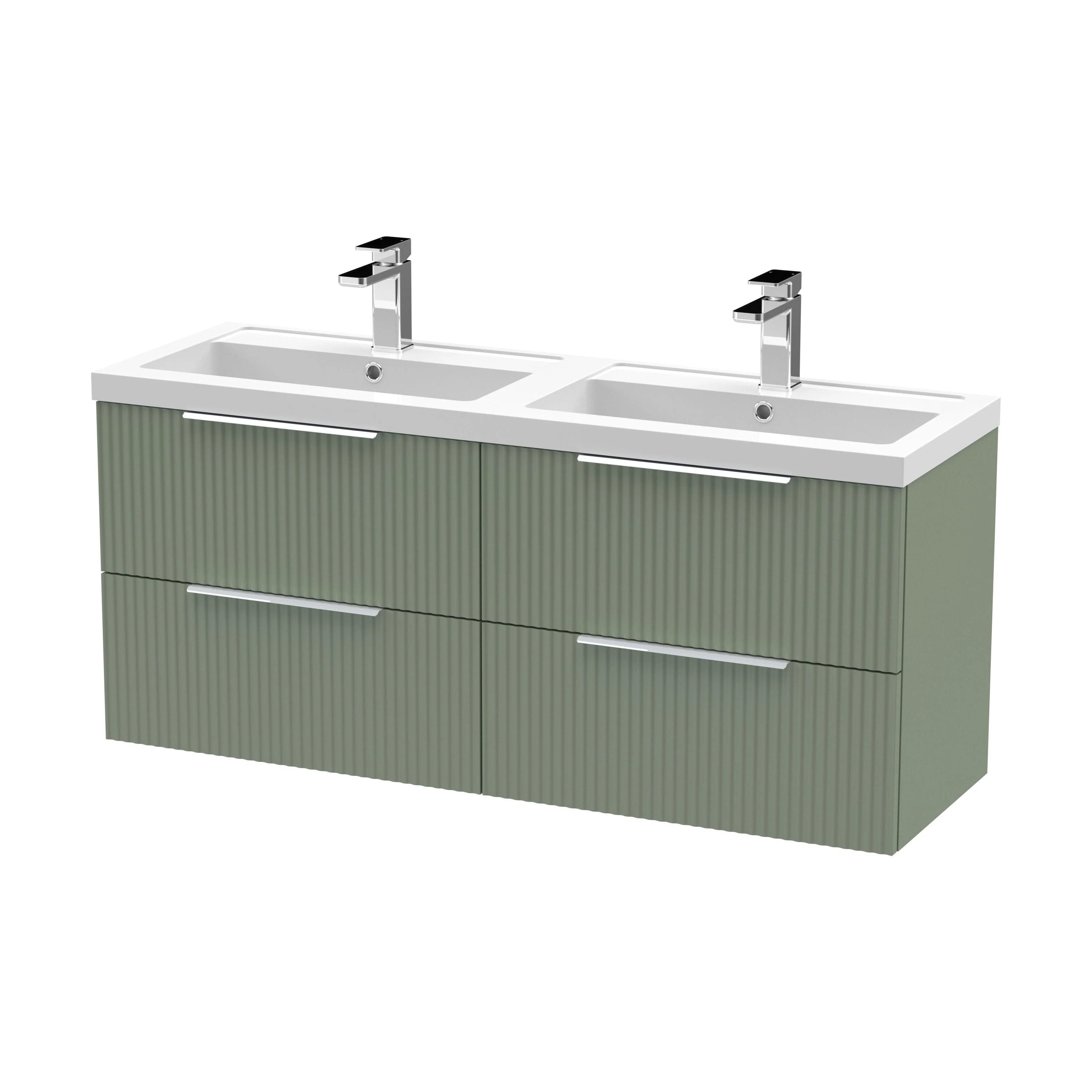 Tixall Fluted Front Wall Hung Vanity Basin Unit 800mm - 1 Drawer - Image 143