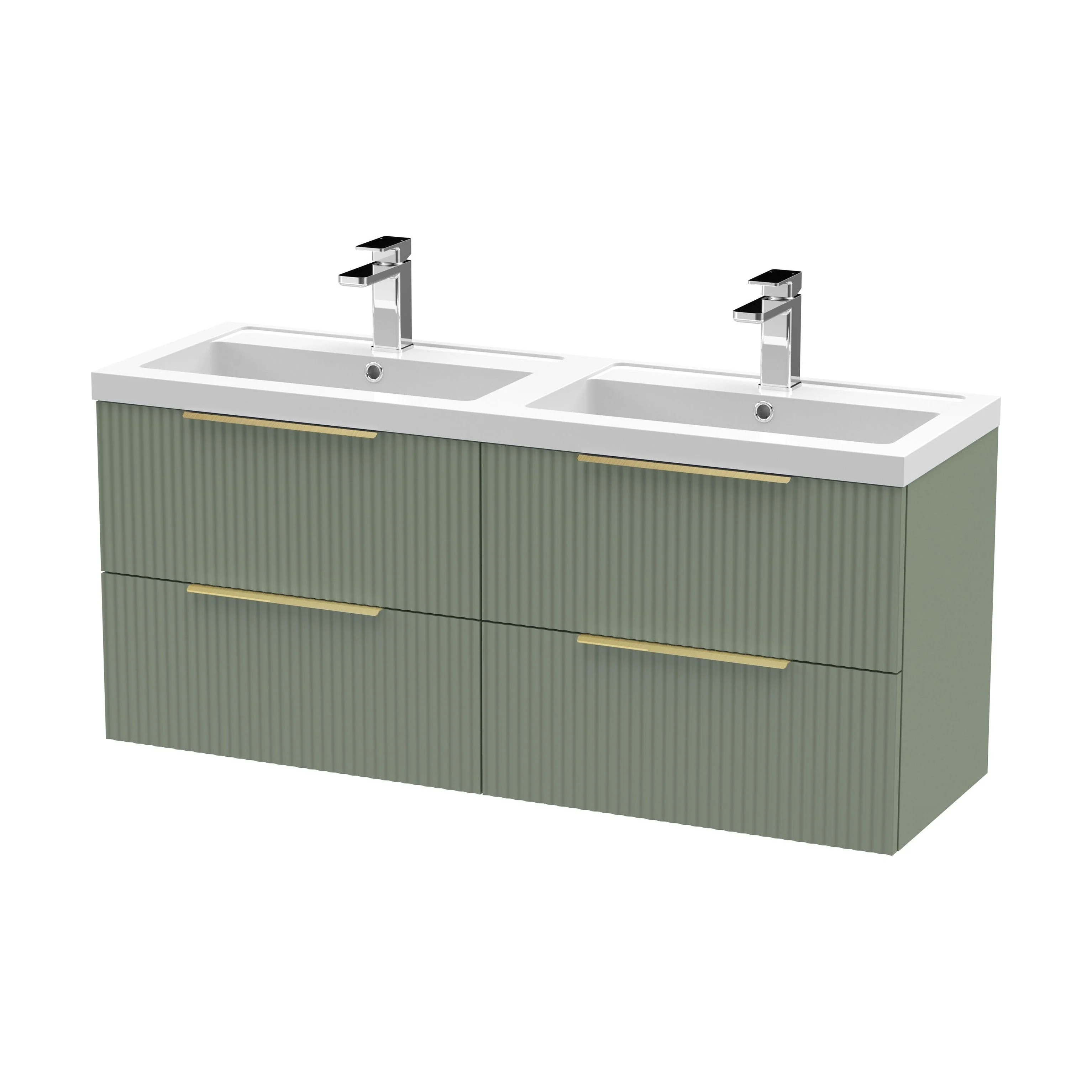 Tixall Fluted Front Wall Hung Vanity Basin Unit 800mm - 1 Drawer - Image 145