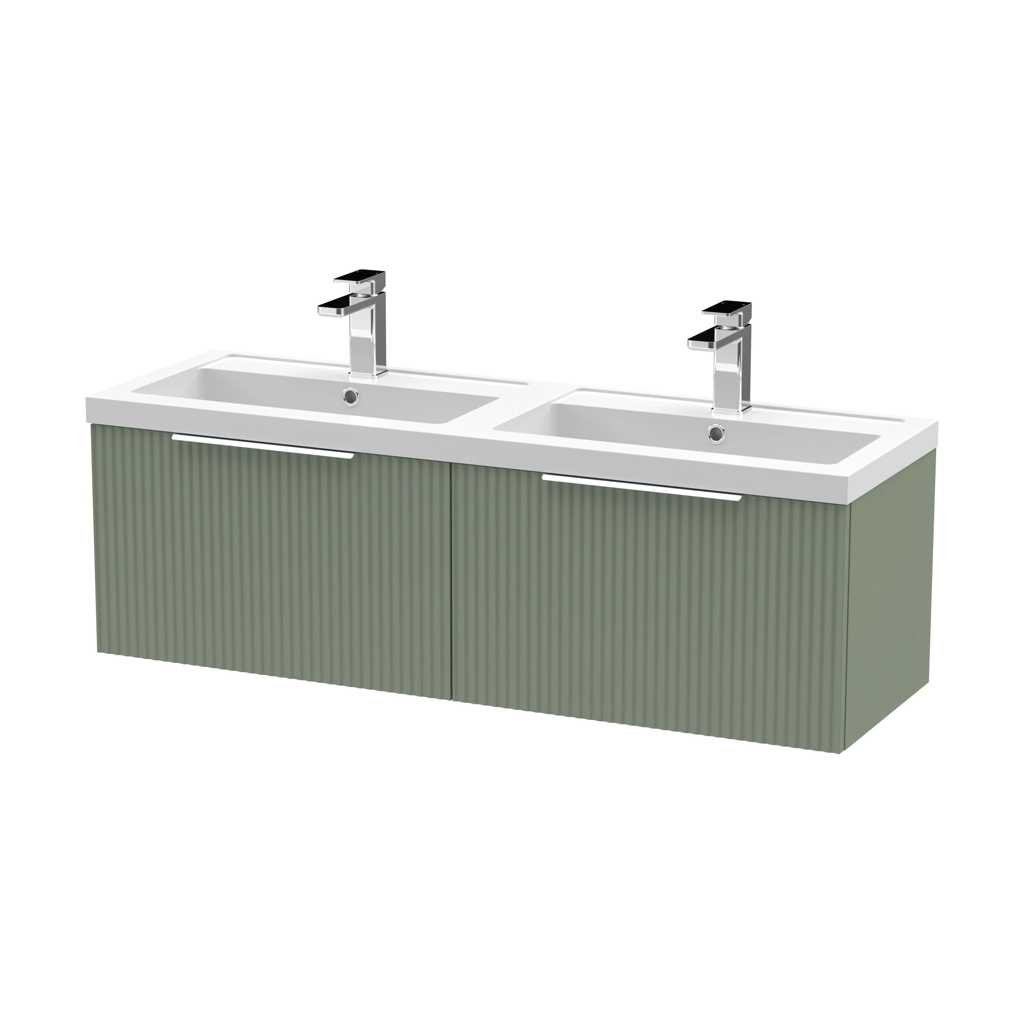 Tixall Fluted Front Wall Hung Vanity Basin Unit 800mm - 1 Drawer - Image 149