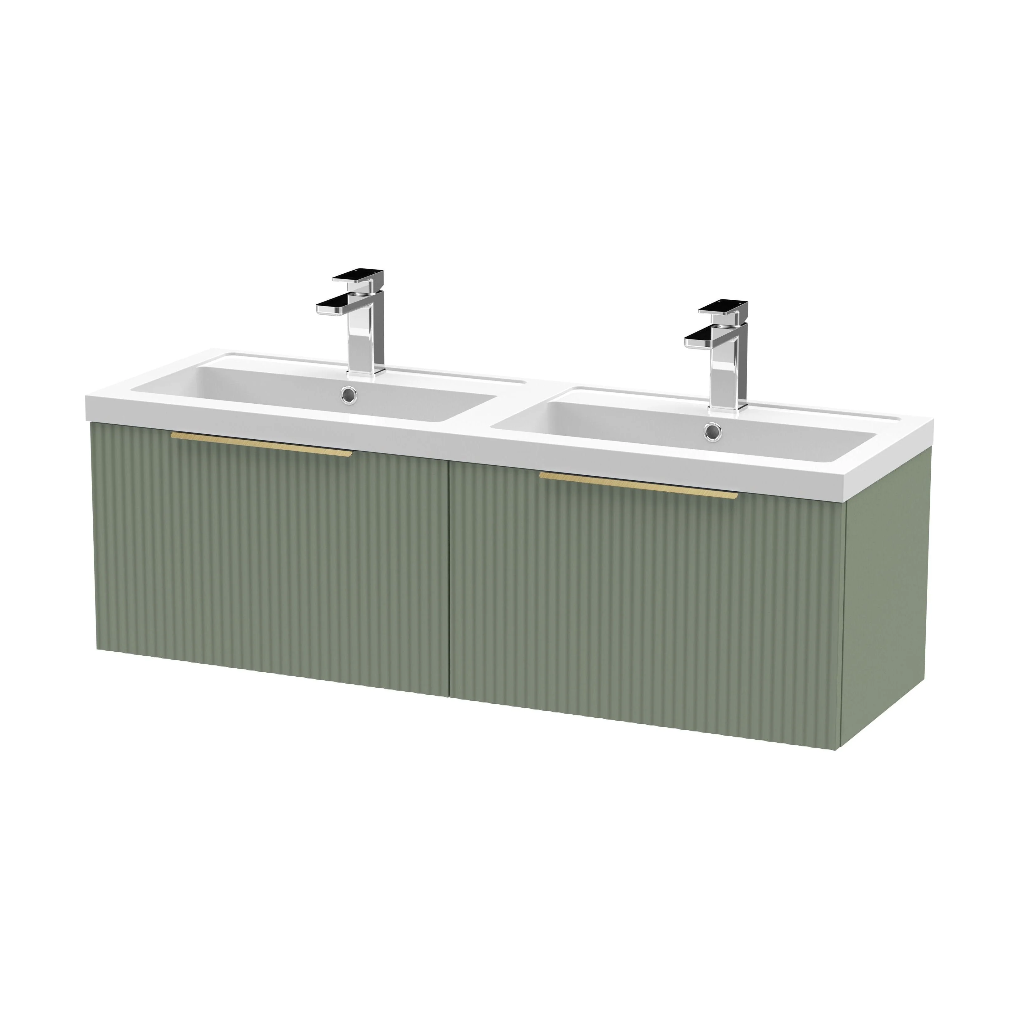 Tixall Fluted Front Wall Hung Vanity Basin Unit 800mm - 1 Drawer - Image 151