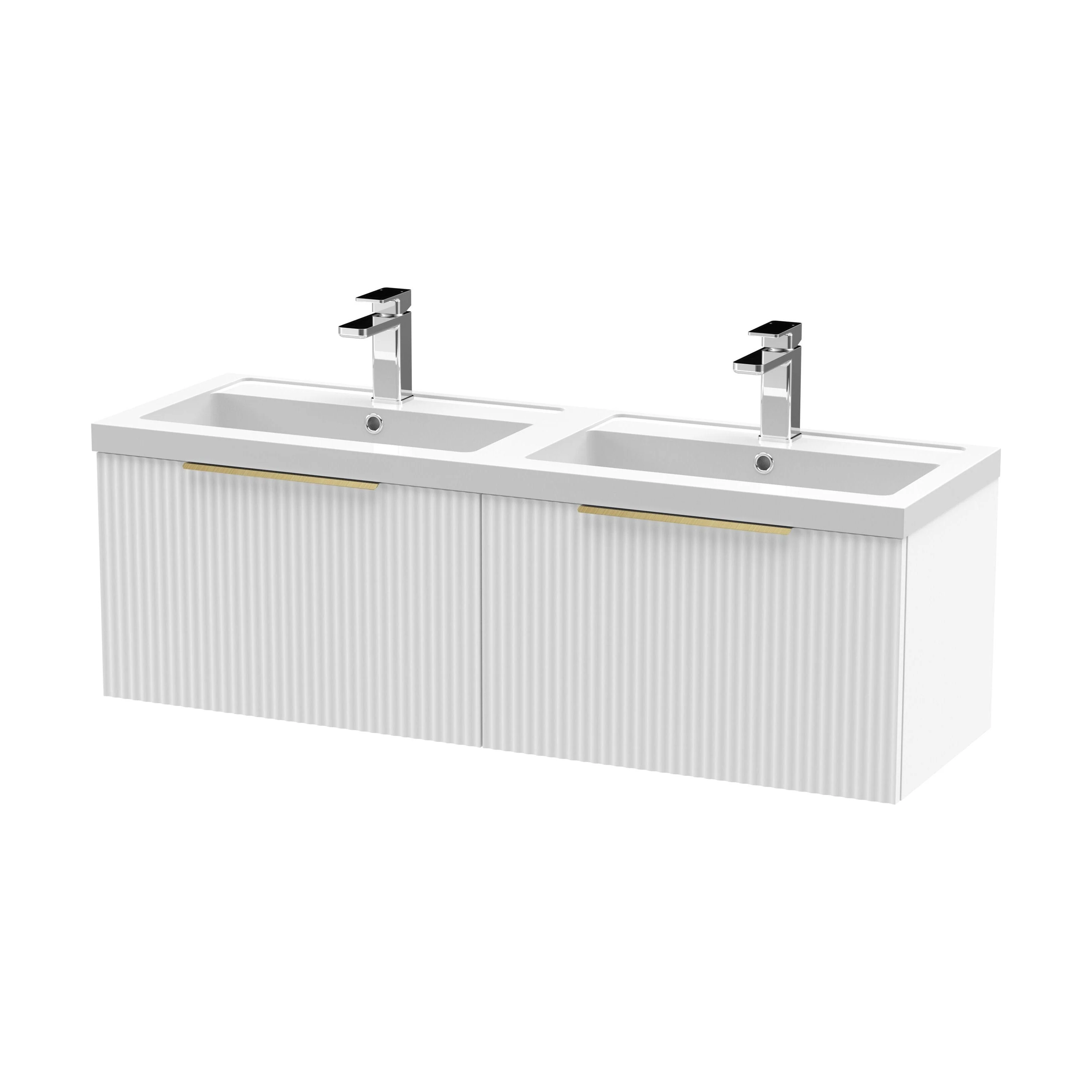 Tixall Fluted Front Wall Hung Vanity Basin Unit 800mm - 1 Drawer - Image 79