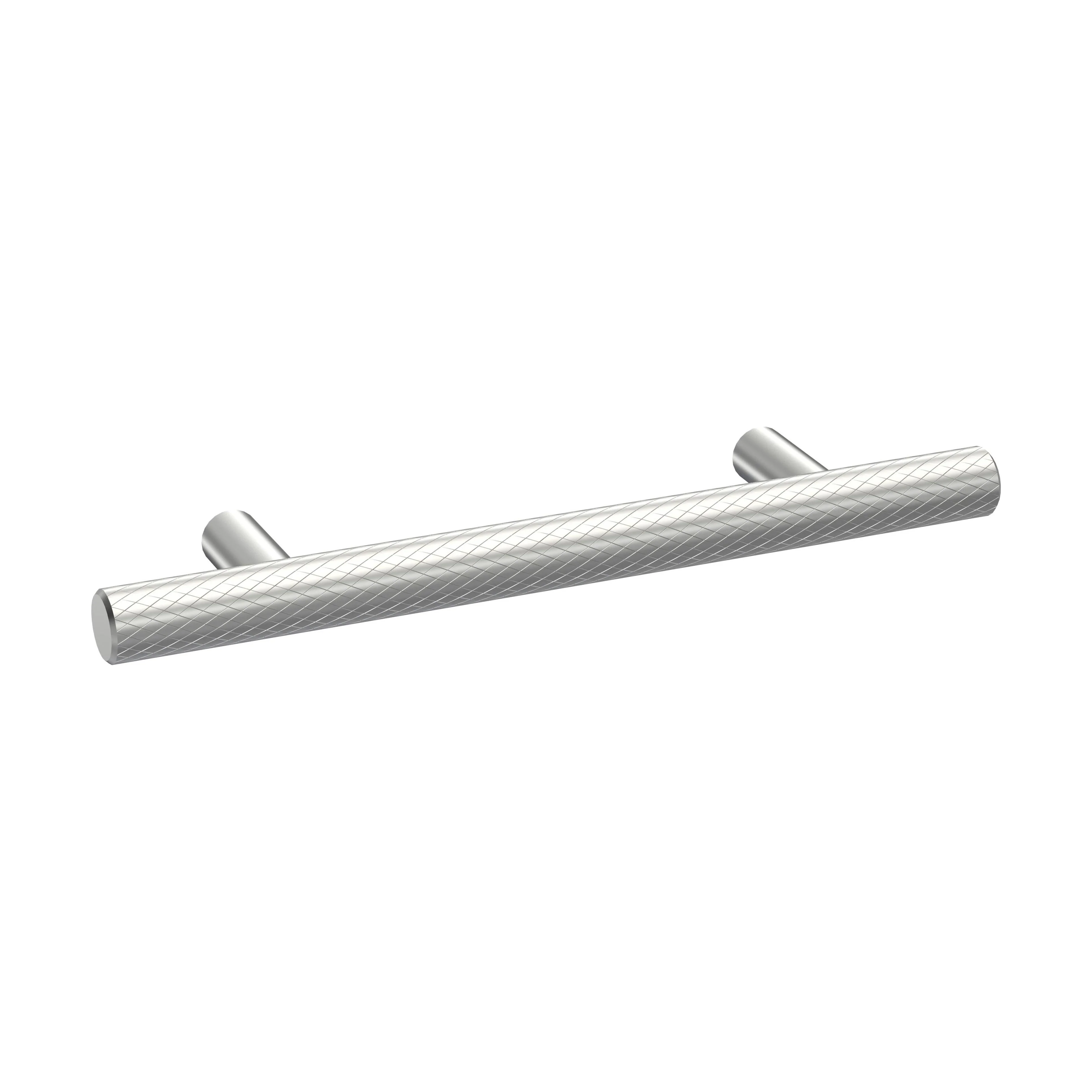 Furniture Handle Textured Knurled Bar Handle, 156mm (96mm Centres) - Satin Chrome