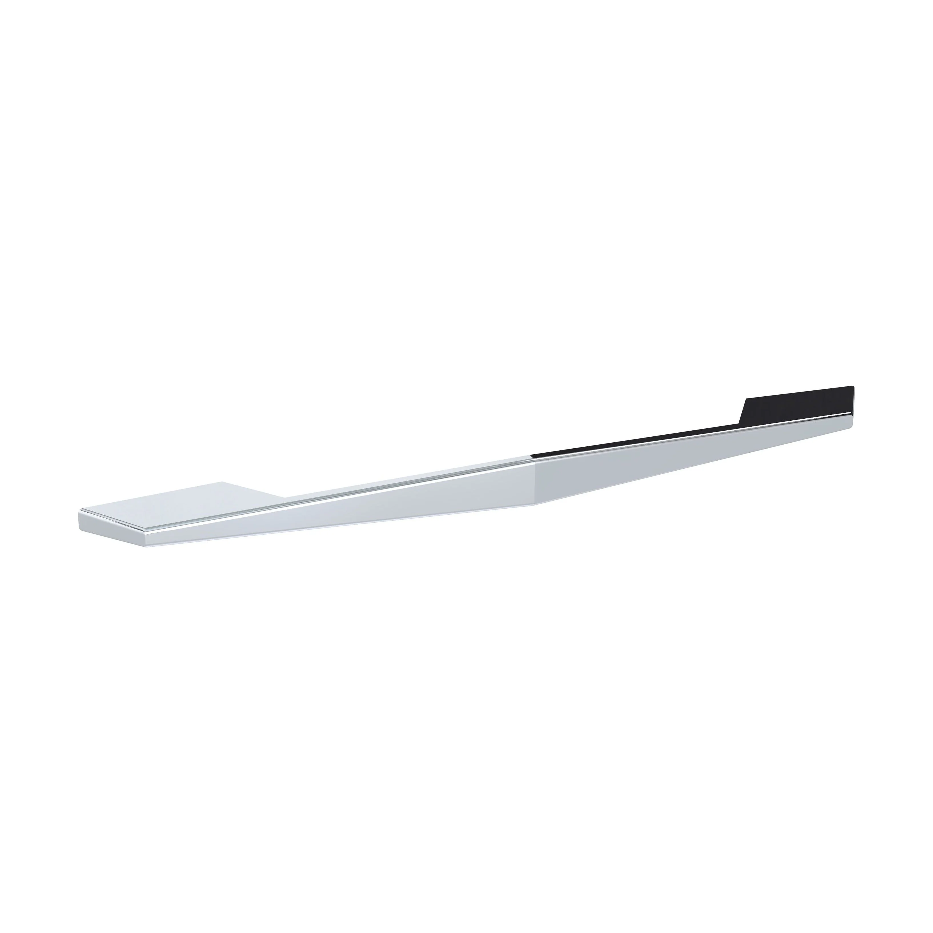 Furniture Handle Angular D Shape Handle, 256mm (224mm Centres) - Chrome