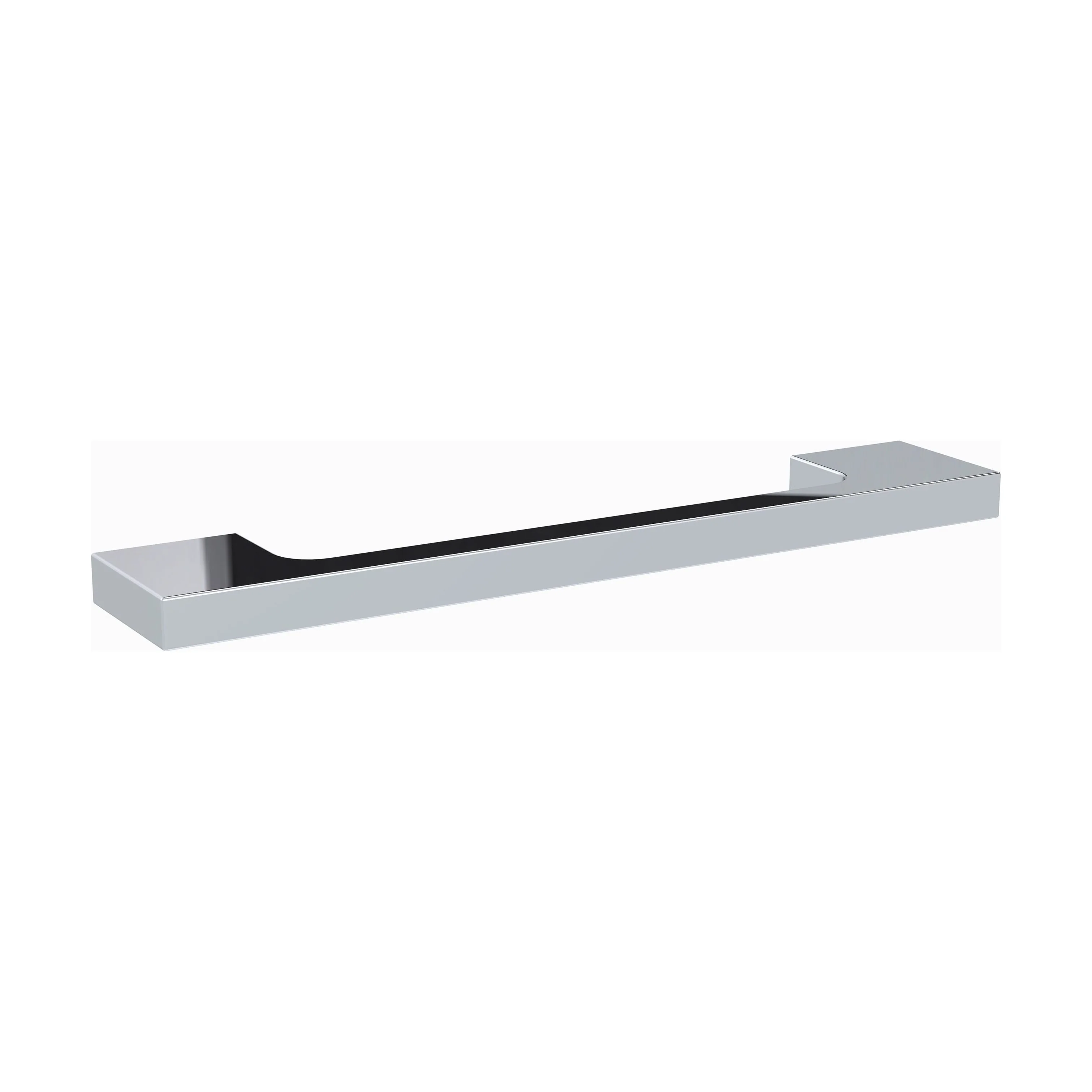 Furniture Handle Slimline Square D Shape Handle, 152mm (128mm Centres) - Chrome