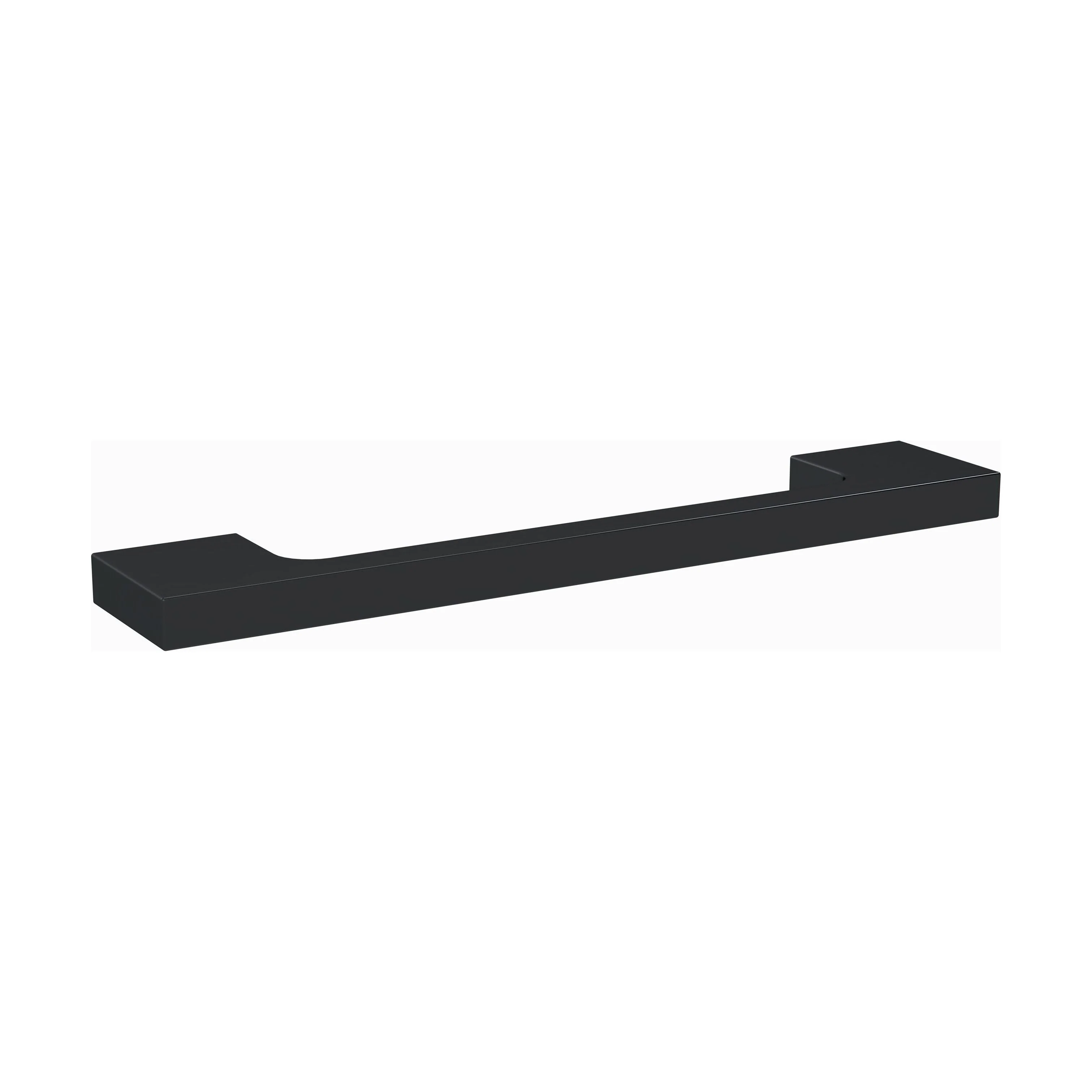 Furniture Handle Slimline Square D Shape Handle, 152mm (128mm Centres) - Matt Black