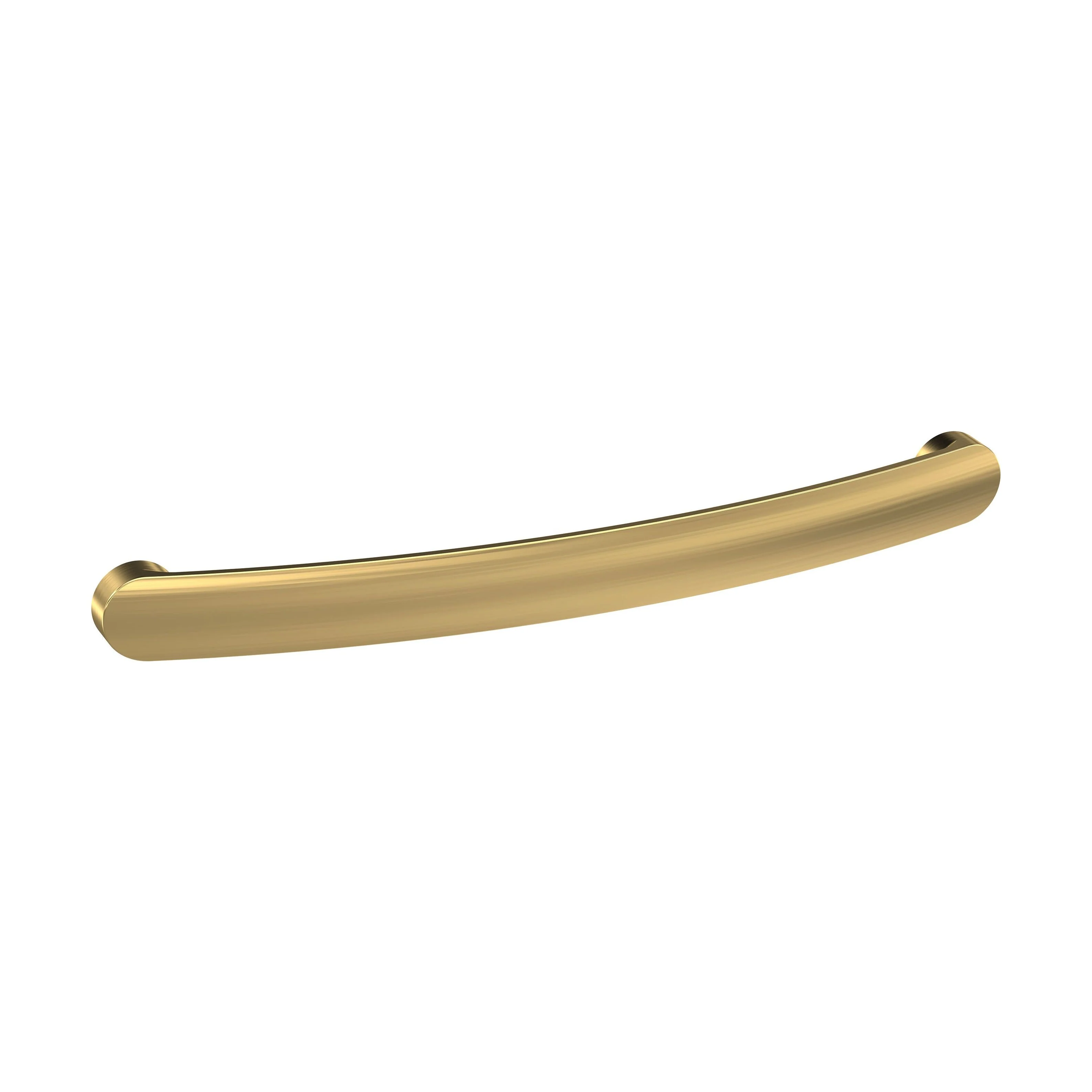 Furniture Handle Round D Shape Handle, 210mm (192mm Centres) - Brushed Brass