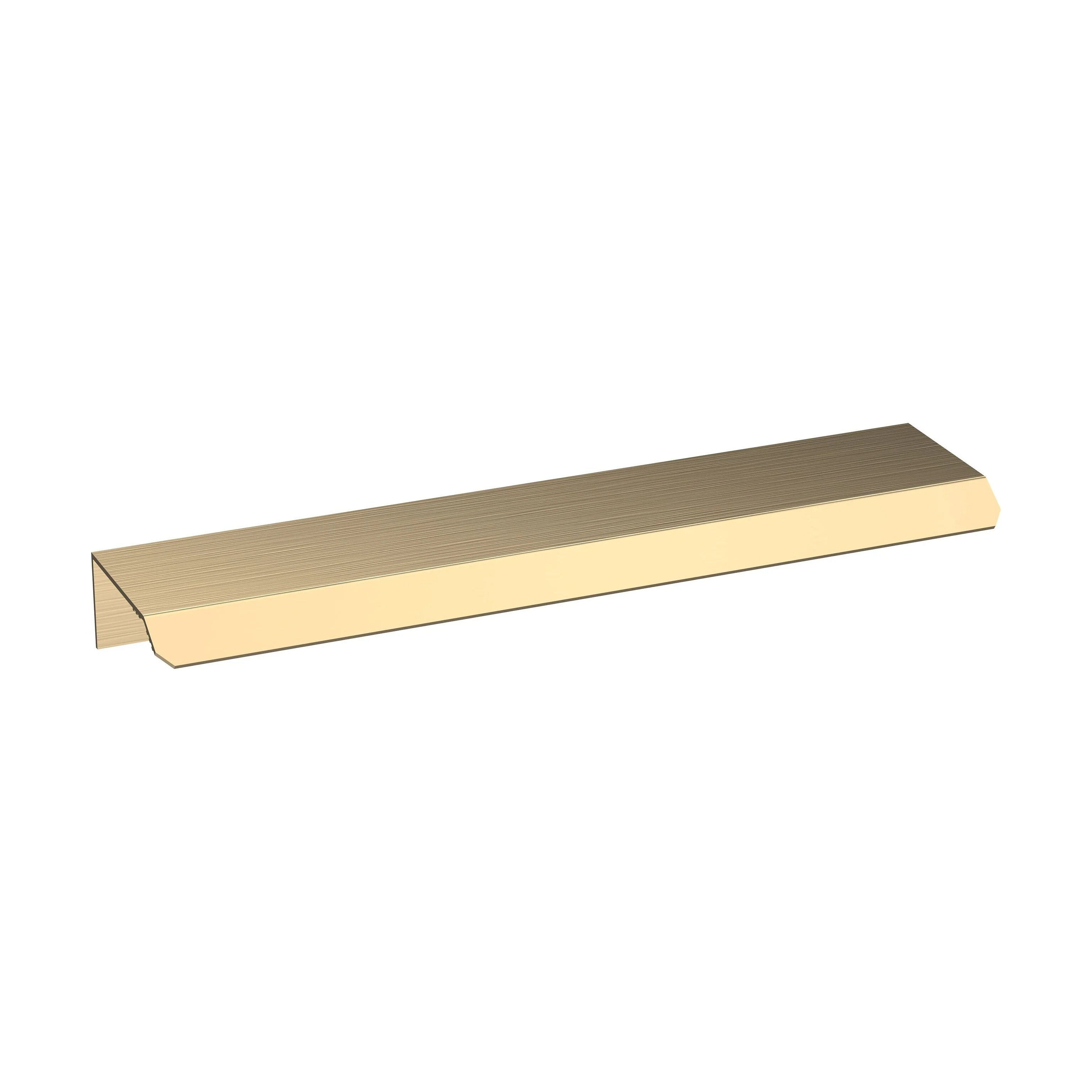 Finger Pull Handle, 150mm (96mm Centres) - Brushed Brass