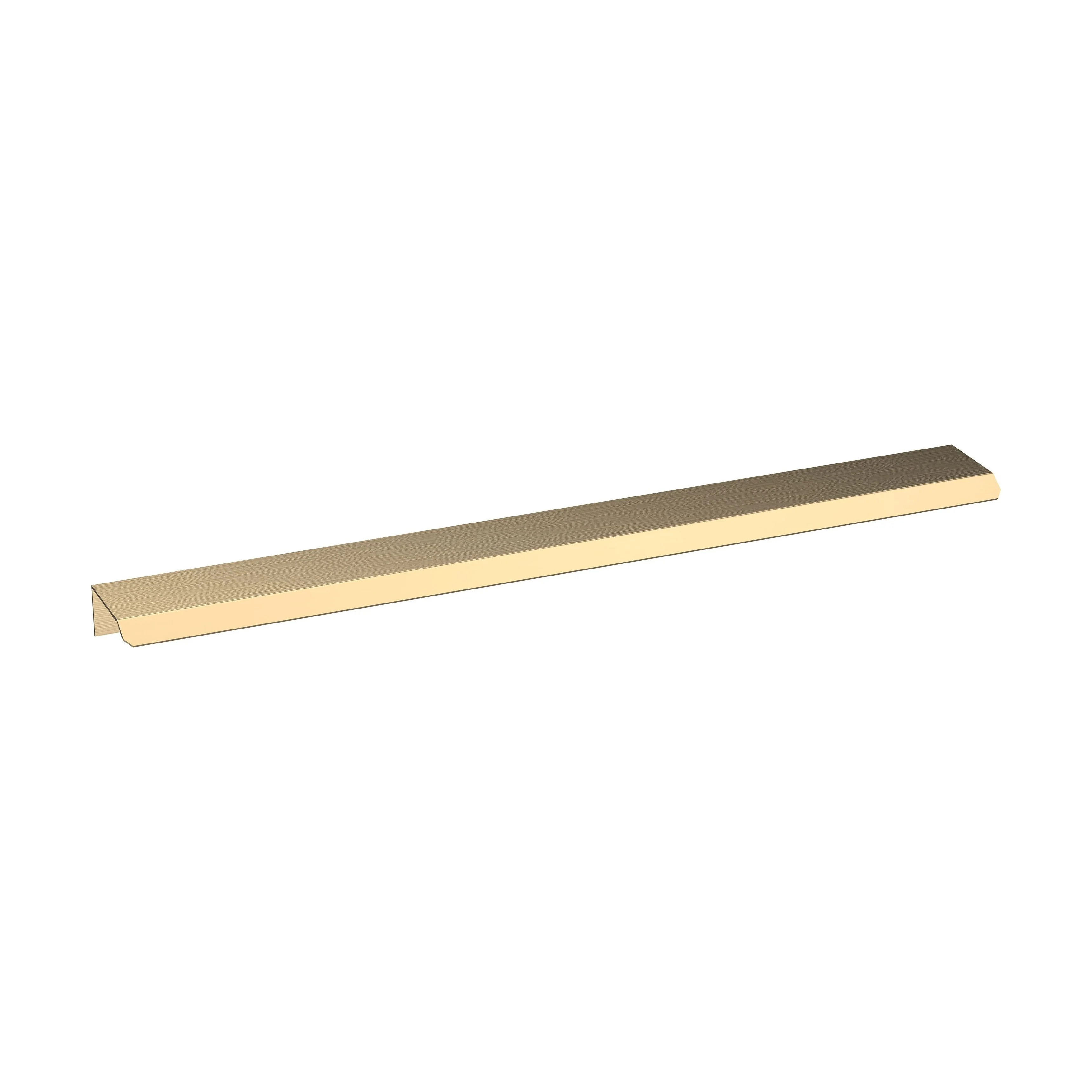 Finger Pull Handle, 300mm (224mm Centres) - Brushed Brass