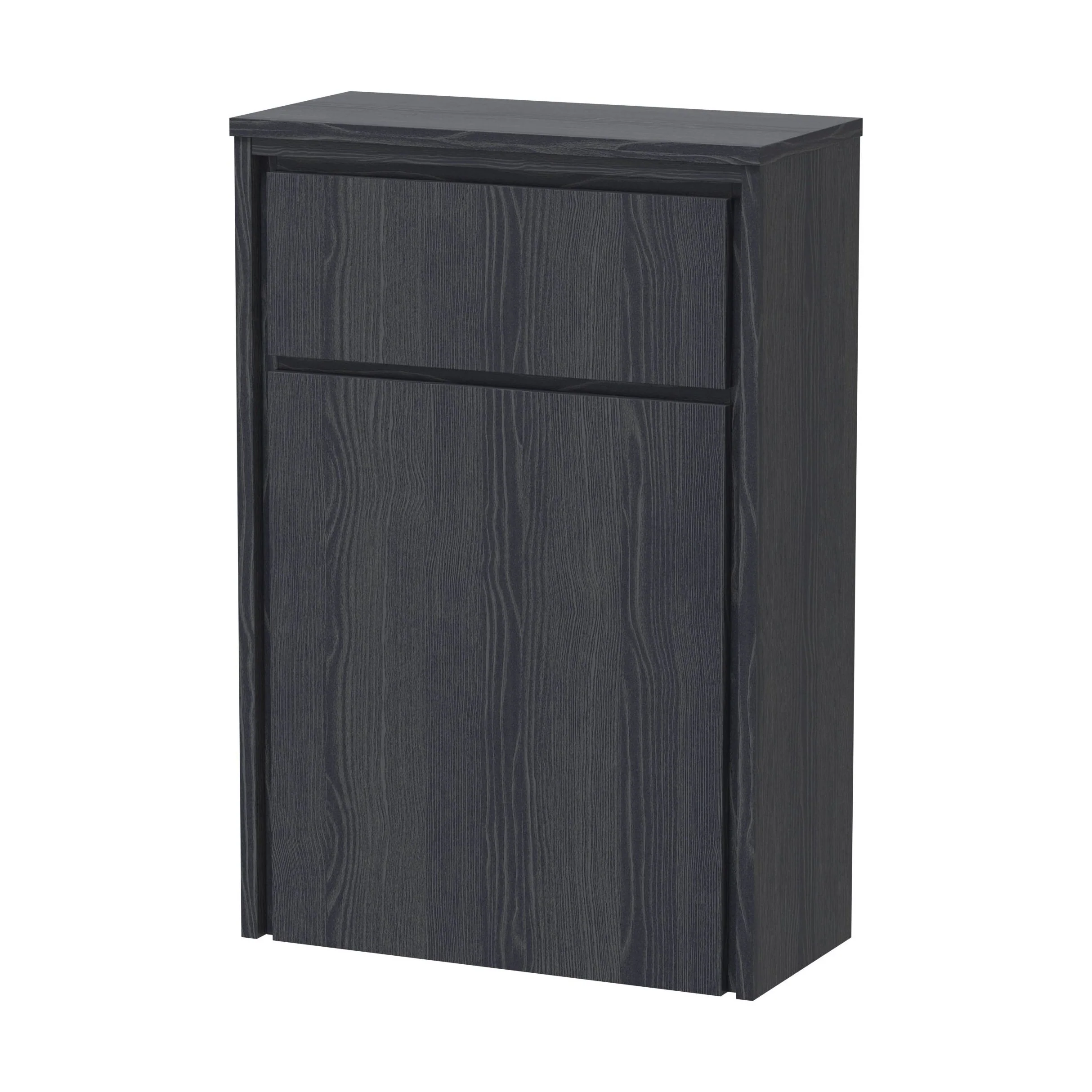 Contemporary Floor Standing WC Unit - 818 x 555 x 260mm - Graphite Grey Woodgrain
