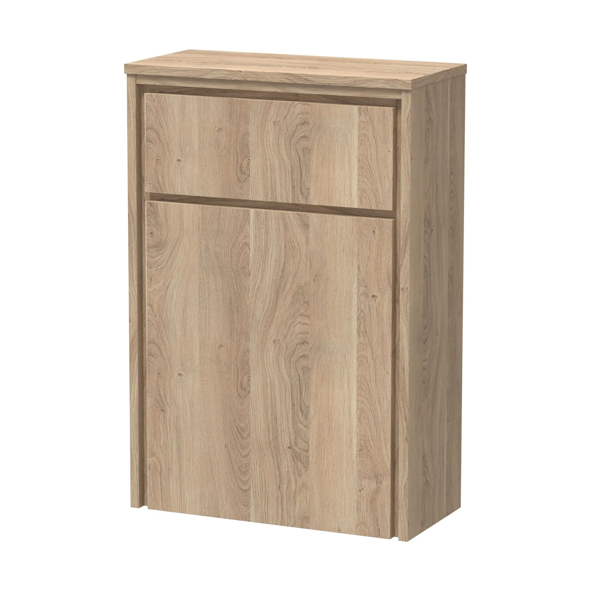 Contemporary Floor Standing WC Unit - 818 x 555 x 260mm - Bleached Oak