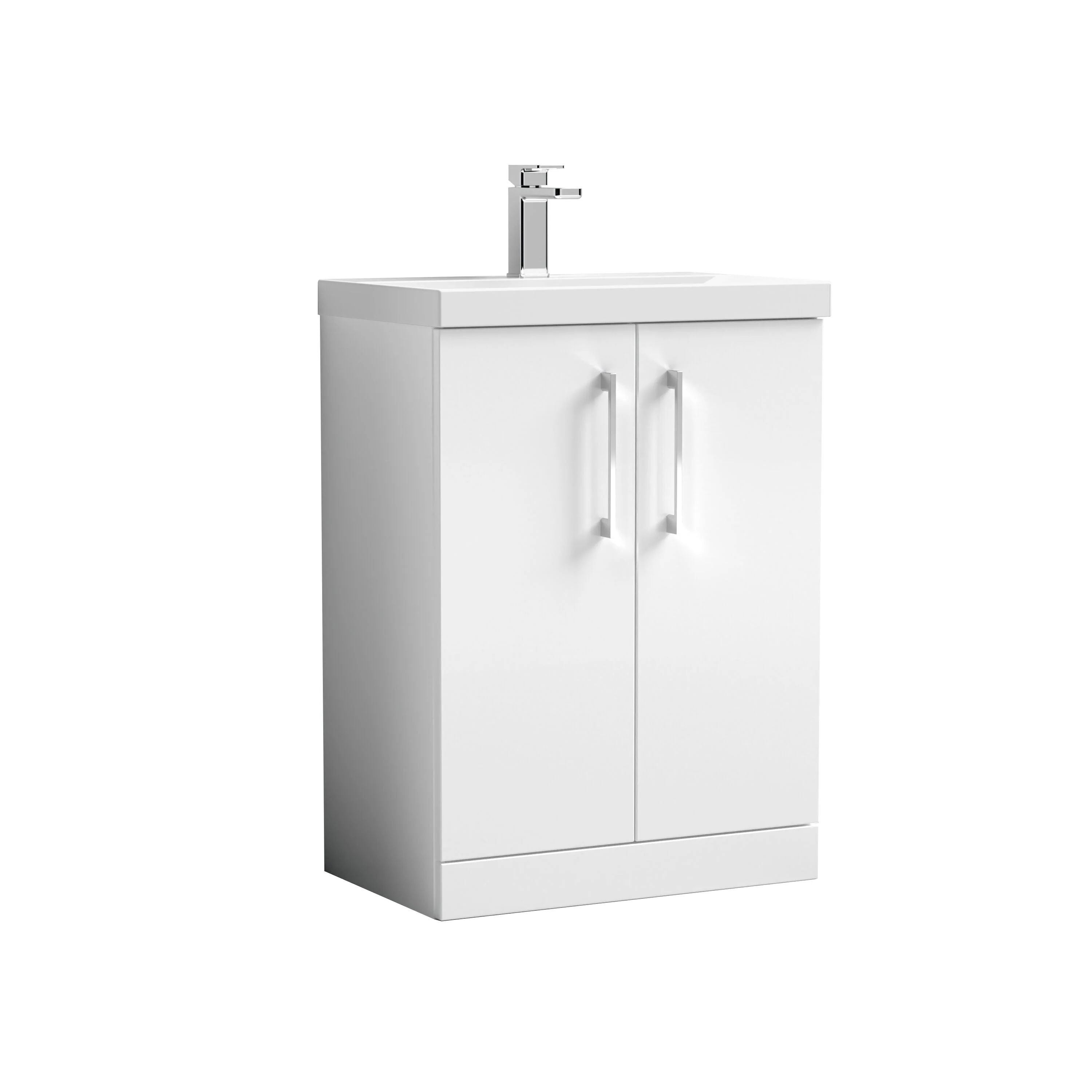 Contemporary Floor Standing Vanity Unit with Mid-Edge Basin, Choice of Size - Image 11