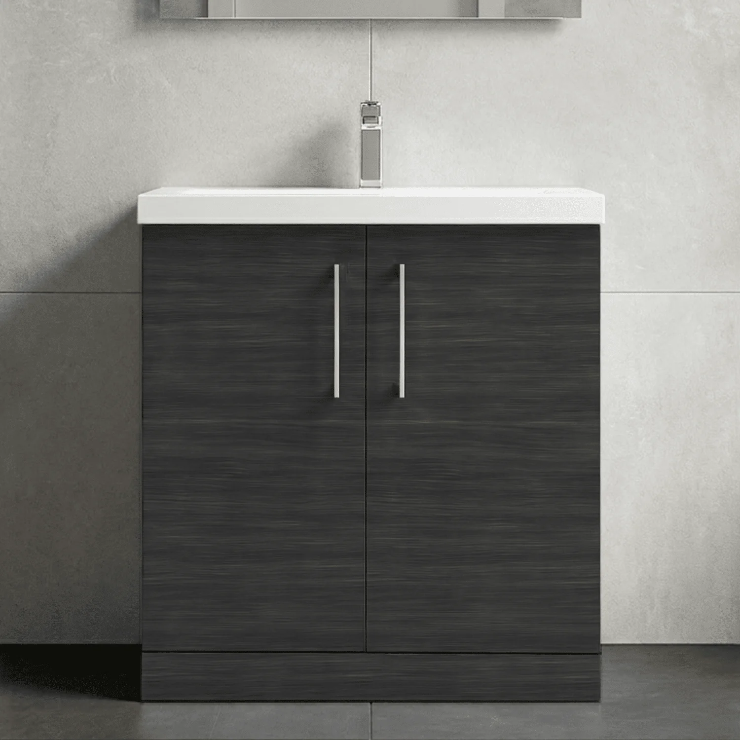 Contemporary Floor Standing Vanity Unit with Mid-Edge Basin, Choice of Size - Image 136