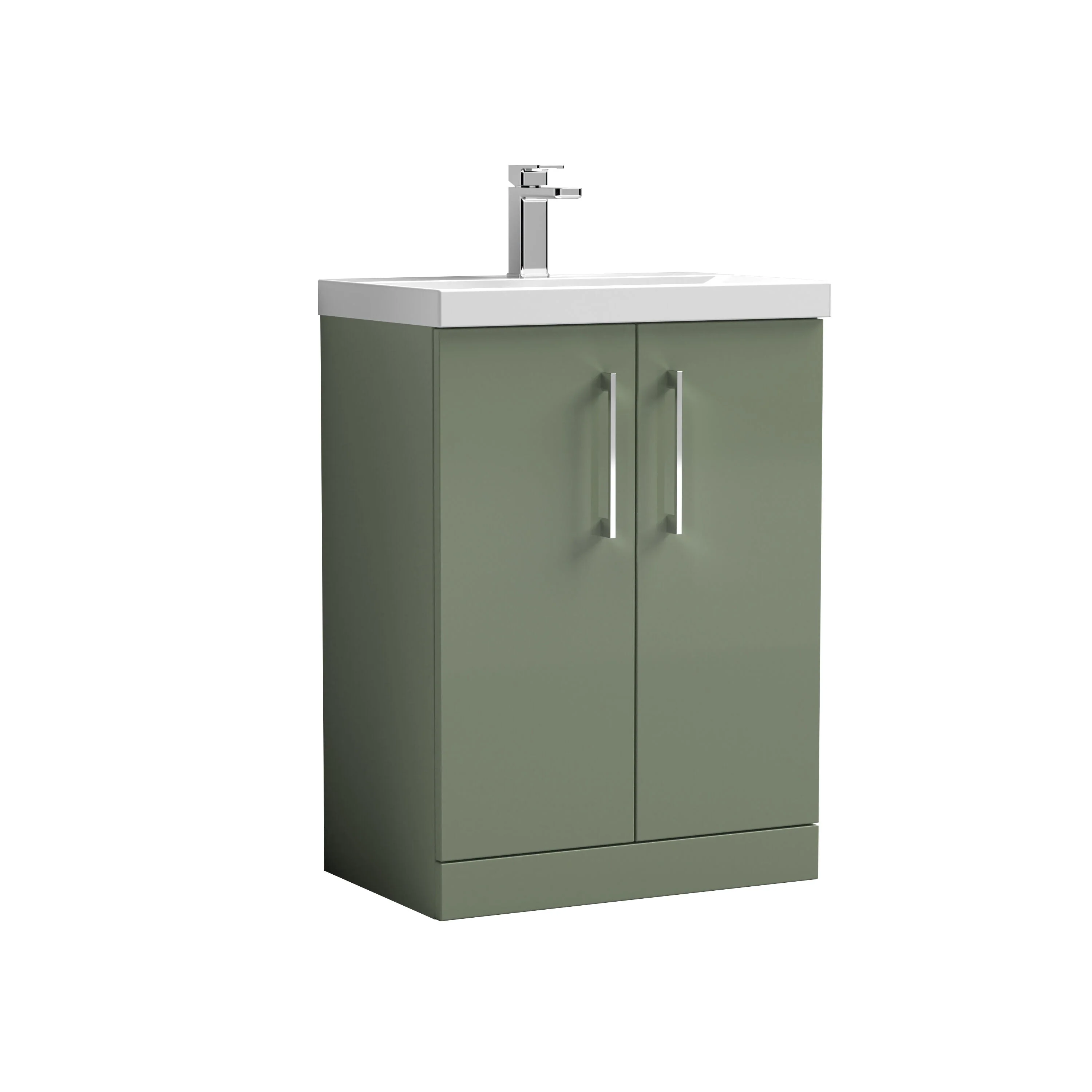 Contemporary Floor Standing Vanity Unit with Mid-Edge Basin, Choice of Size - Image 152