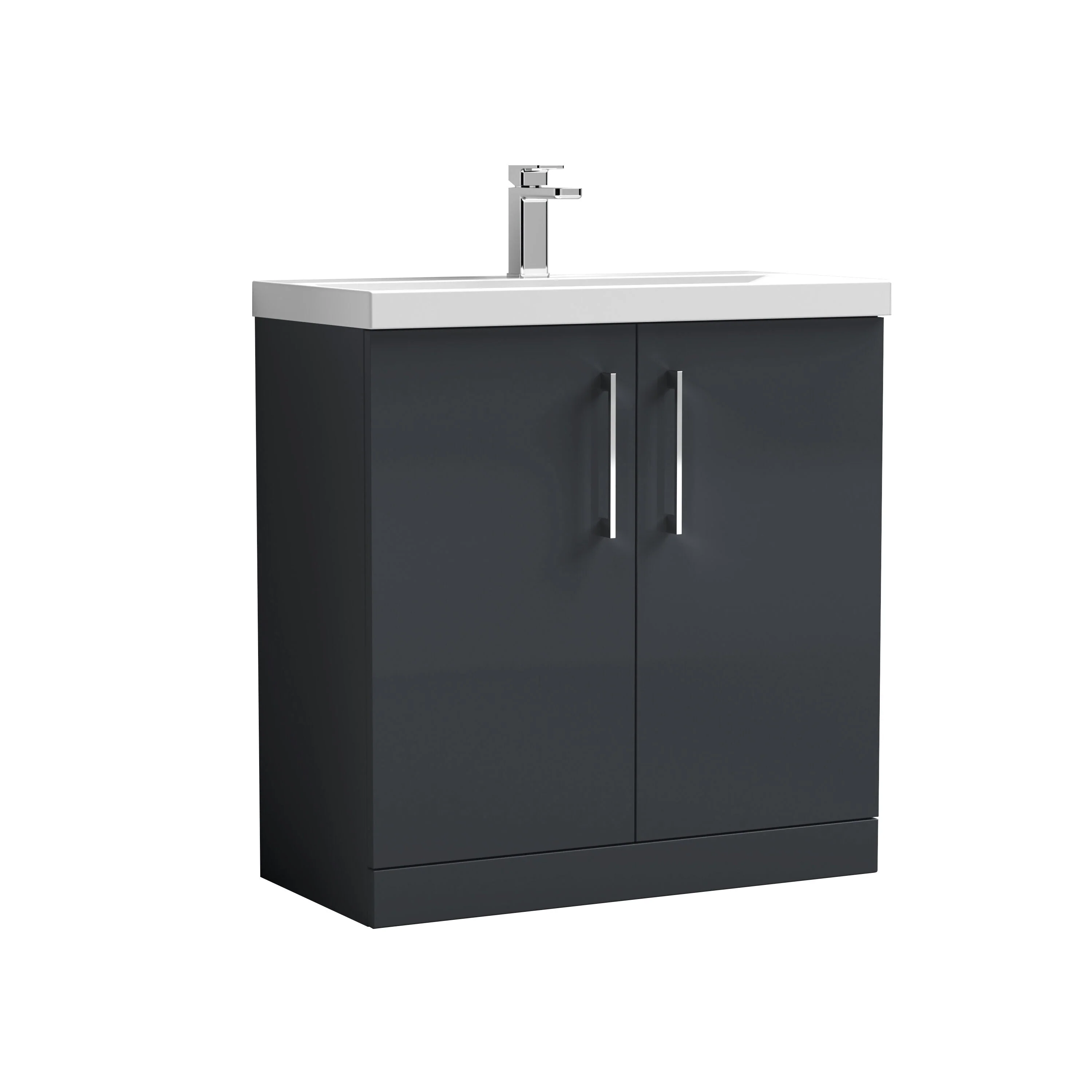 Contemporary Floor Standing Vanity Unit with Mid-Edge Basin, Choice of Size - Image 32