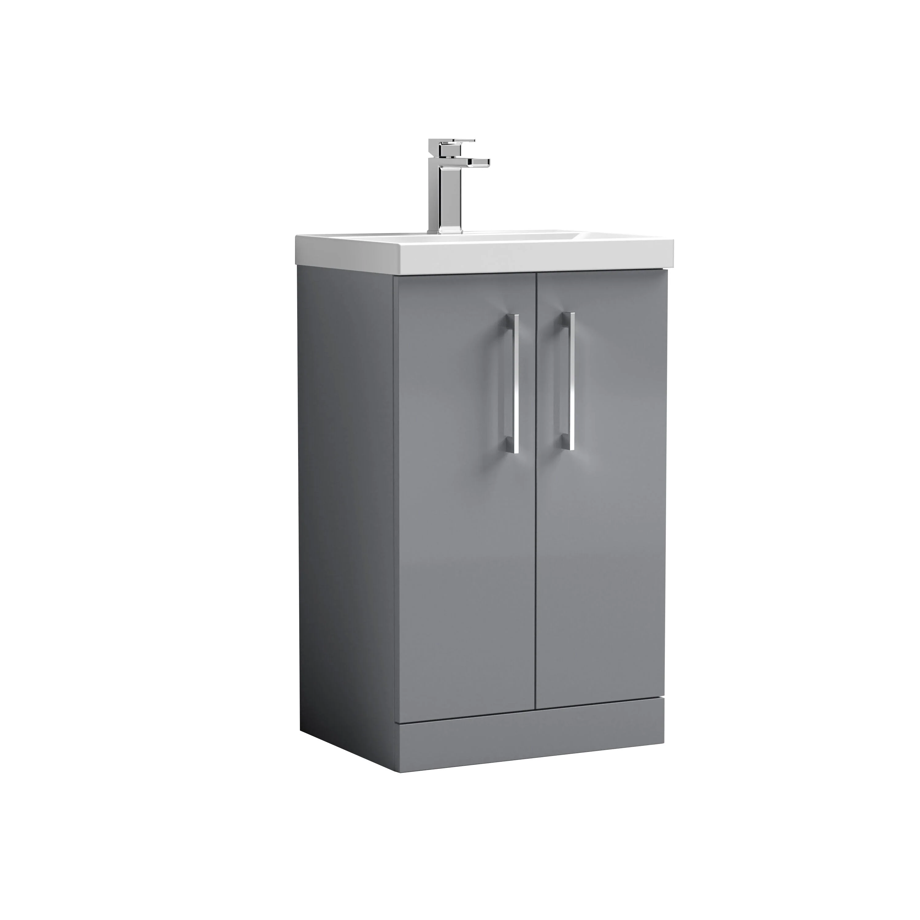 Contemporary Floor Standing Vanity Unit with Mid-Edge Basin, Choice of Size - Image 38