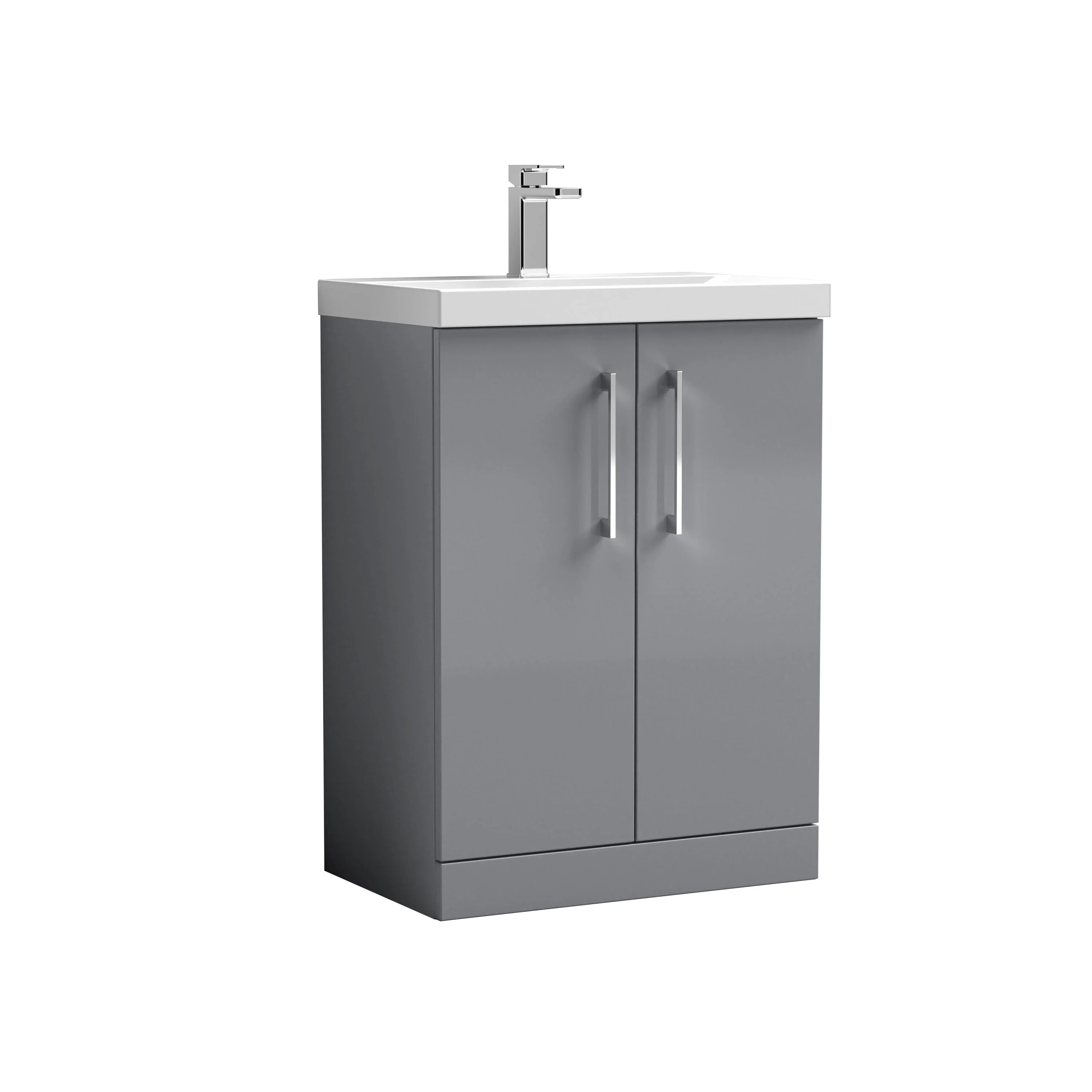 Contemporary Floor Standing Vanity Unit with Mid-Edge Basin, Choice of Size - Image 44