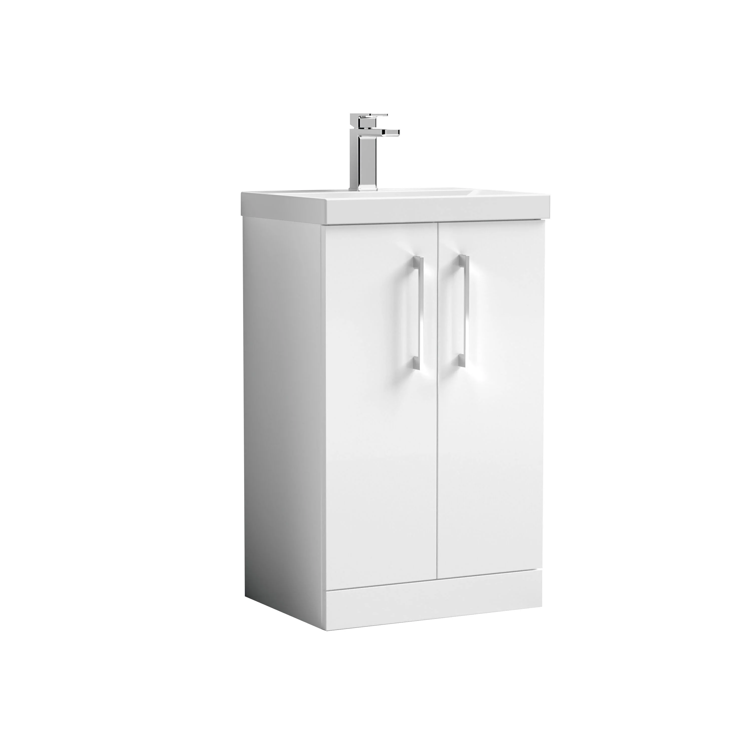 Contemporary Floor Standing Vanity Unit with Mid-Edge Basin, Choice of Size - Image 5