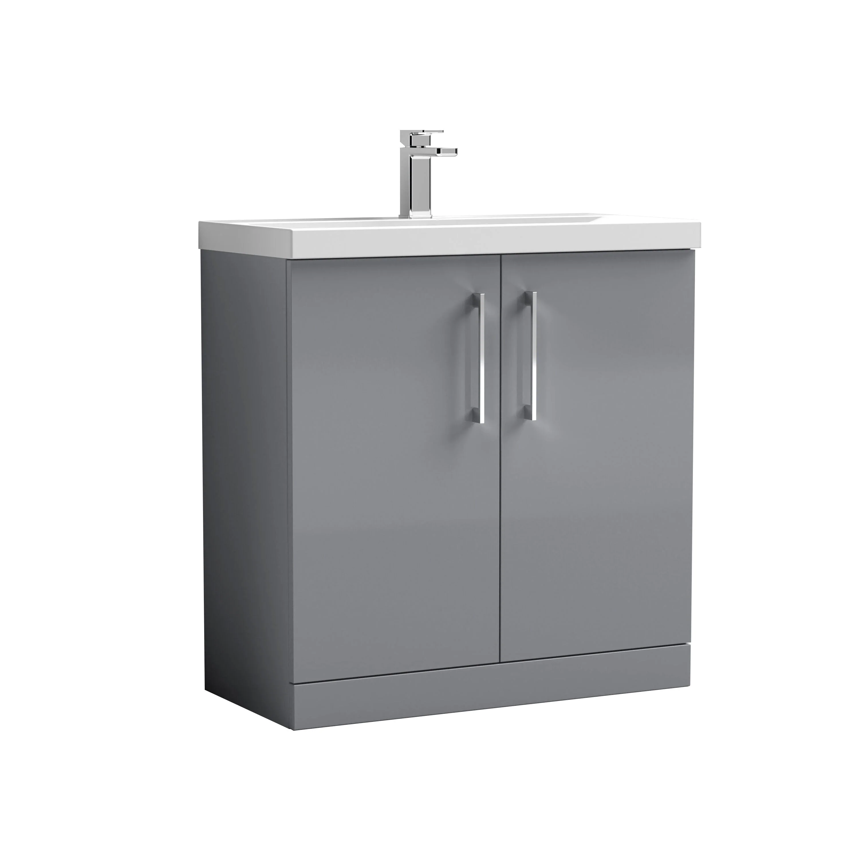 Contemporary Floor Standing Vanity Unit with Mid-Edge Basin, Choice of Size - Image 50