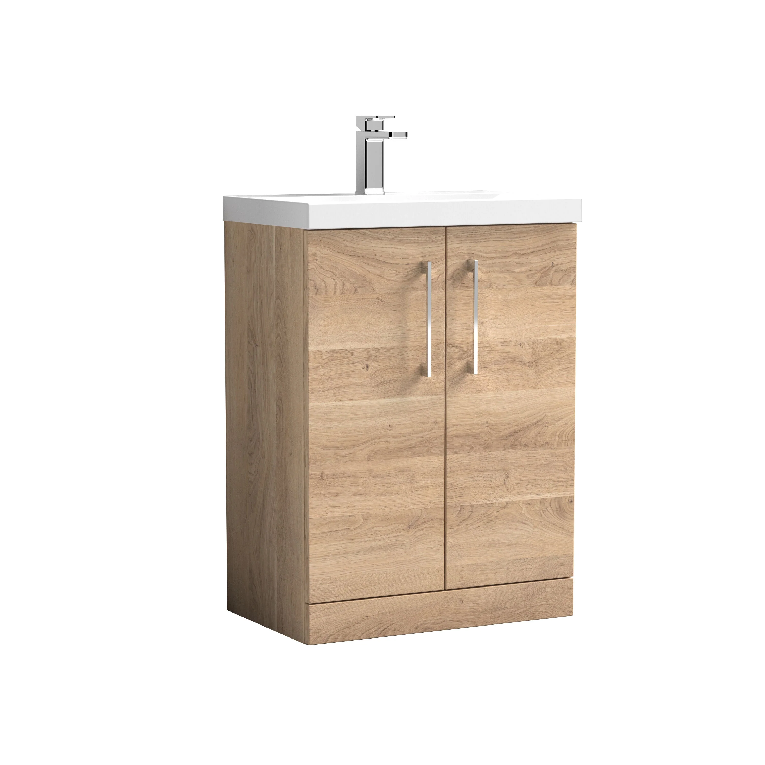 Contemporary Floor Standing Vanity Unit with Mid-Edge Basin, Choice of Size - Image 98