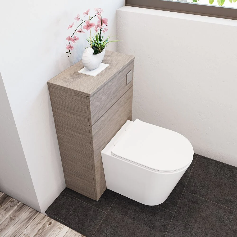 Bramshall 500mm Floor-Standing Contemporary Compact WC Toilet Unit - Image 21
