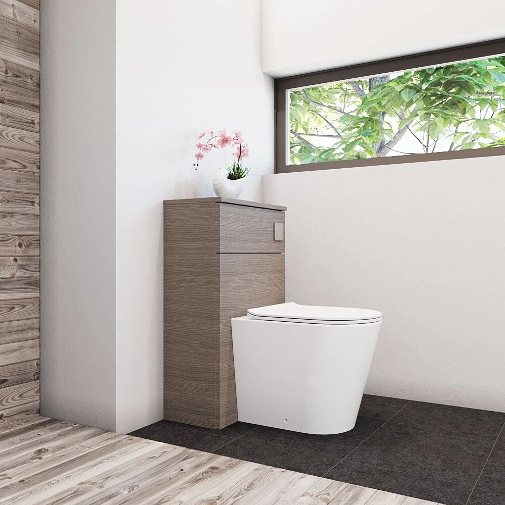 Bramshall 500mm Floor-Standing Contemporary Compact WC Toilet Unit - Image 30