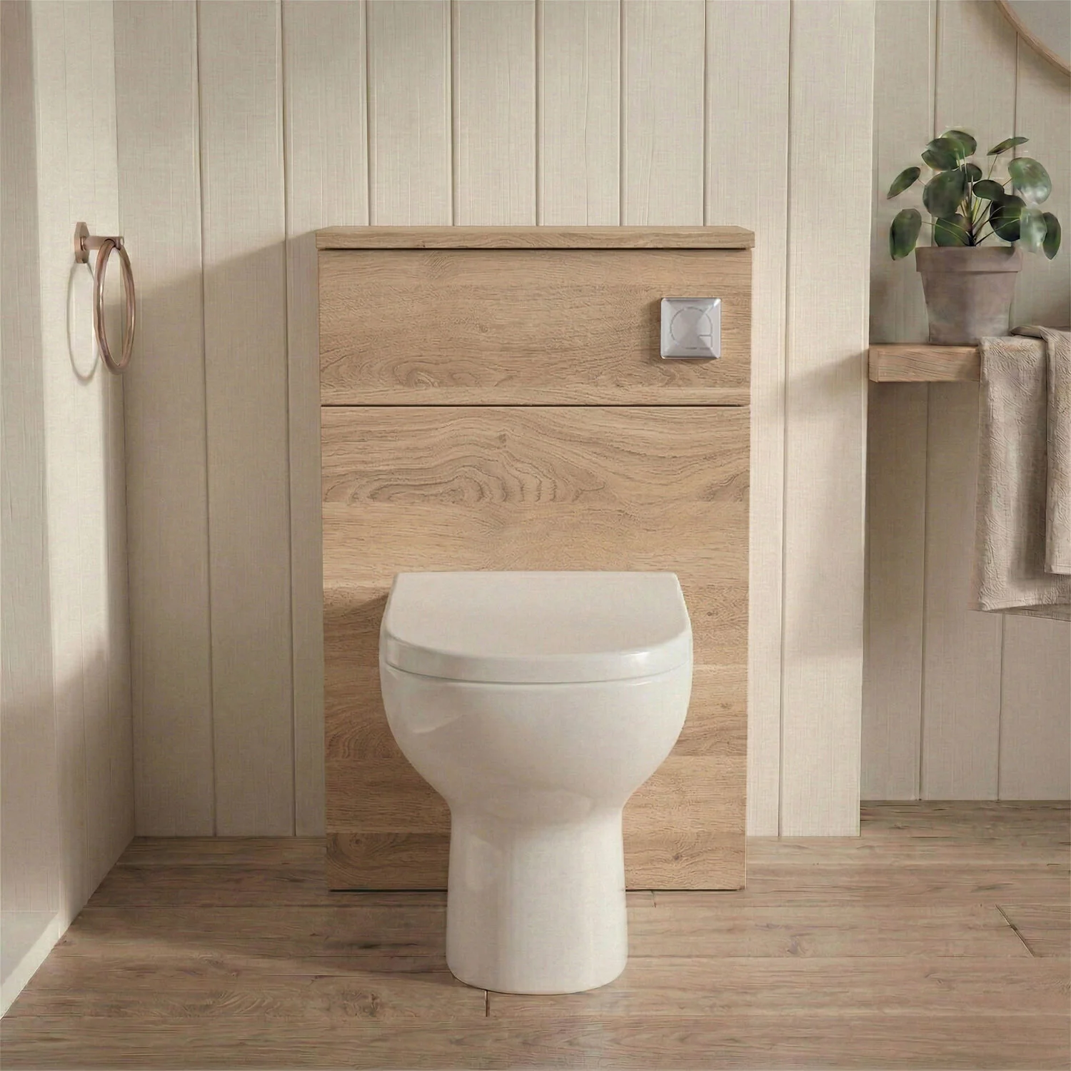 Bramshall 500mm Floor-Standing Contemporary Compact WC Toilet Unit - Image 5