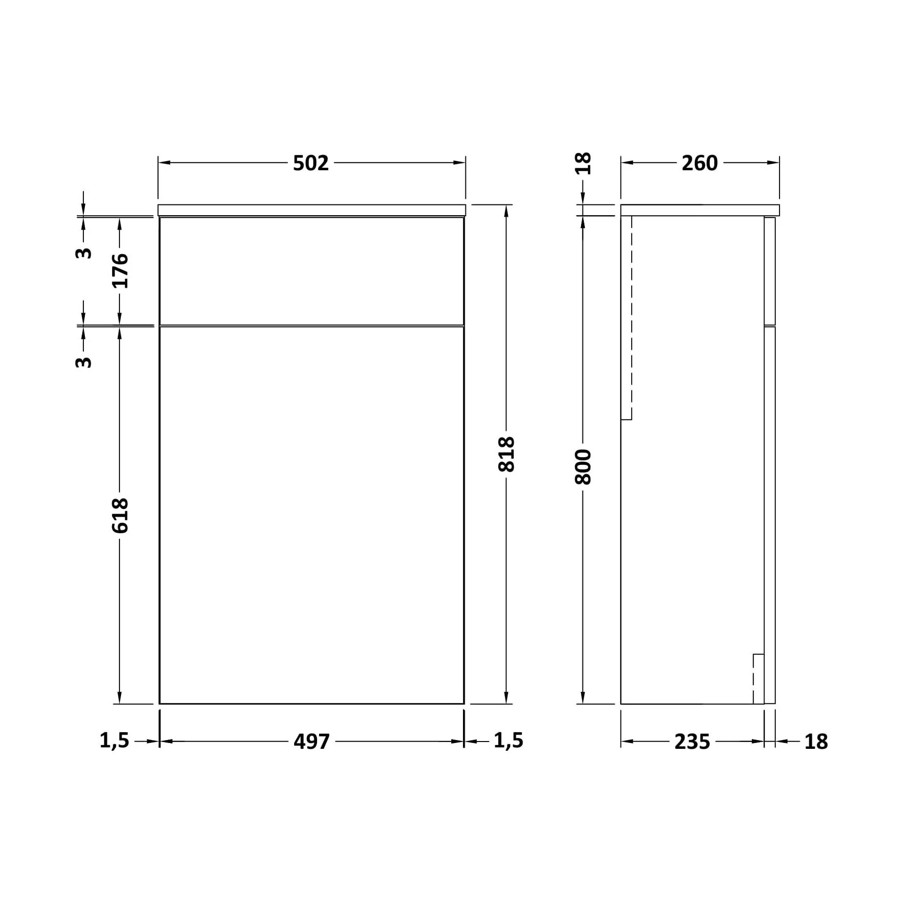 Bramshall 500mm Floor-Standing Contemporary Compact WC Toilet Unit - Image 50