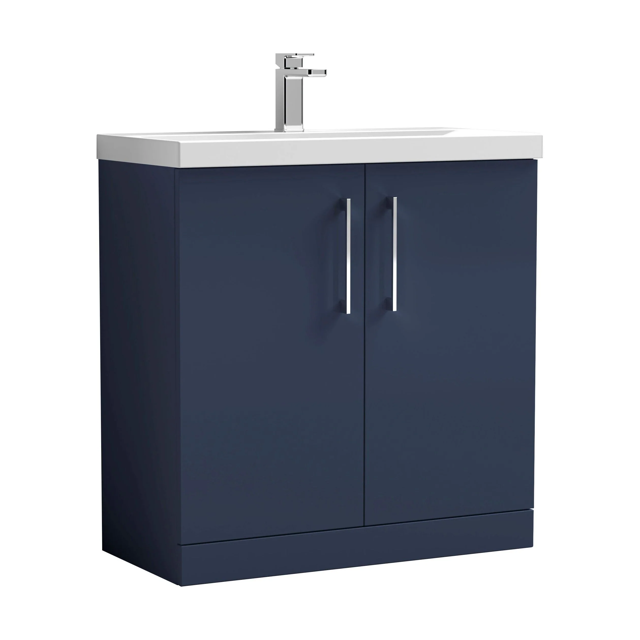 Balterley  Floor Standing 2 Soft Close Door & Bathroom Vanity Unit Basin, Midnight Blue, 800mm