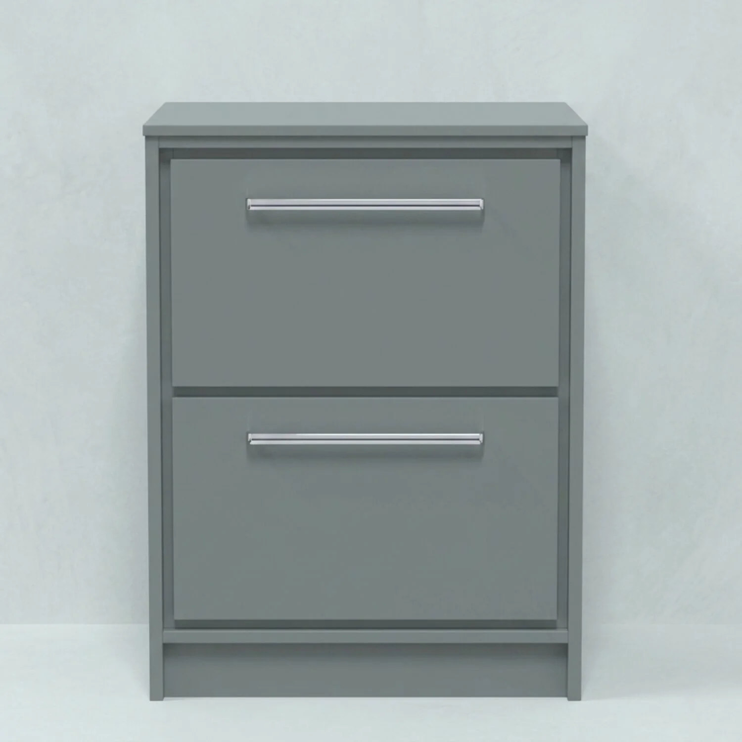 Balterley 600mm Framed Design Floor Standing 2 Drawer Vanity with Worktop - Coastal Grey