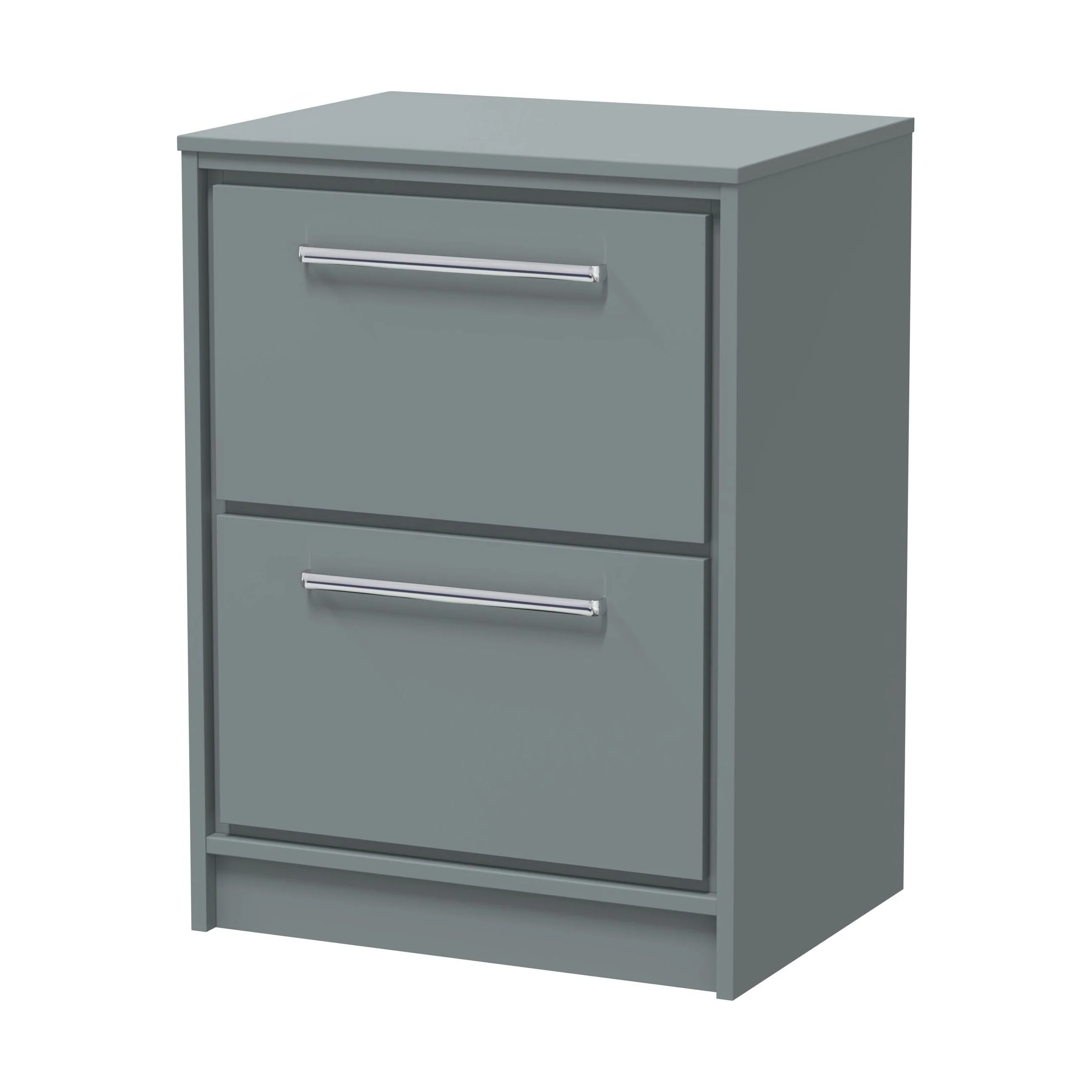 Balterley 600mm Framed Design Floor Standing 2 Drawer Vanity with Worktop - Coastal Grey - Image 2