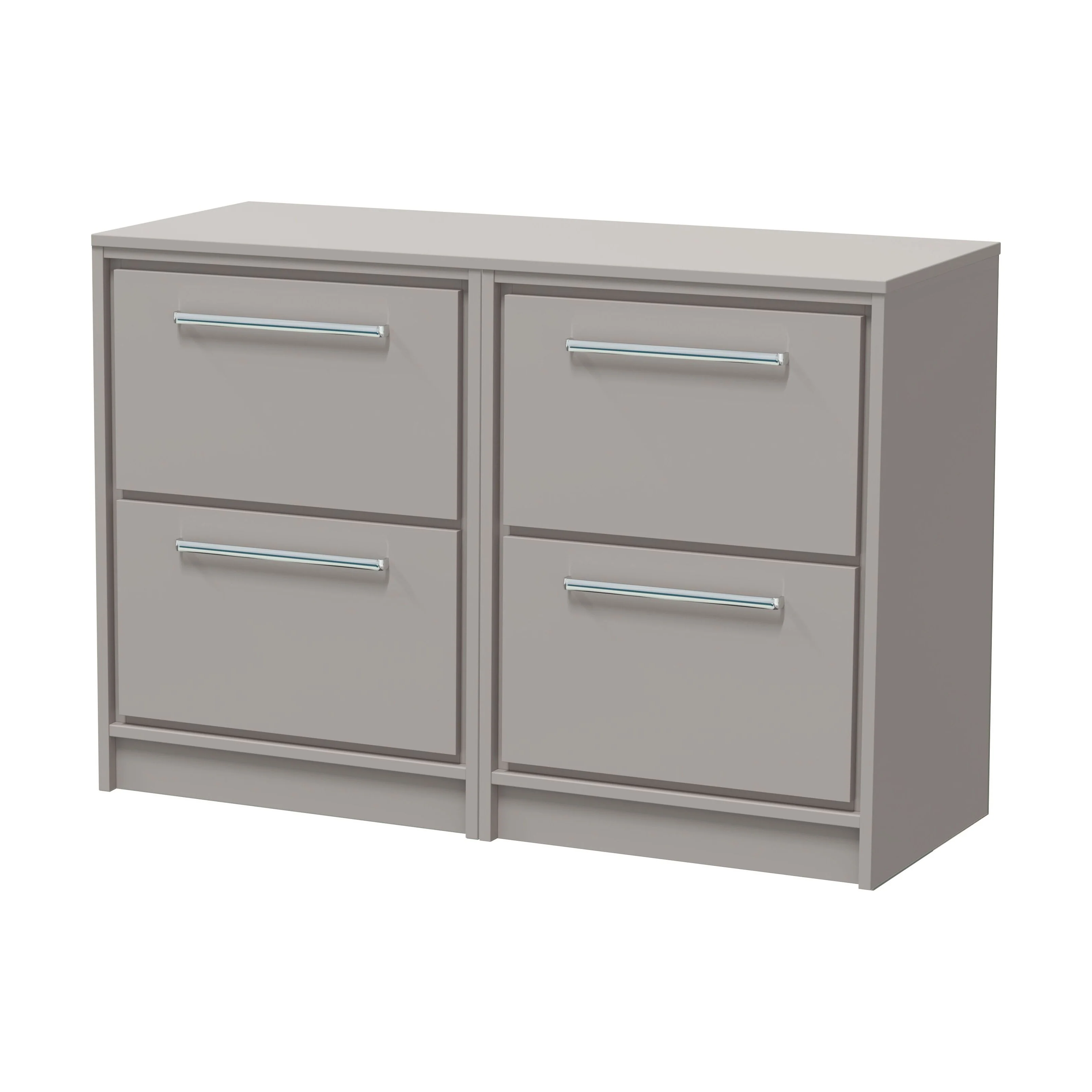 Balterley 1200mm Framed Design Floor Standing 4 Drawer Vanity with Worktop - Pebble Grey - Image 2