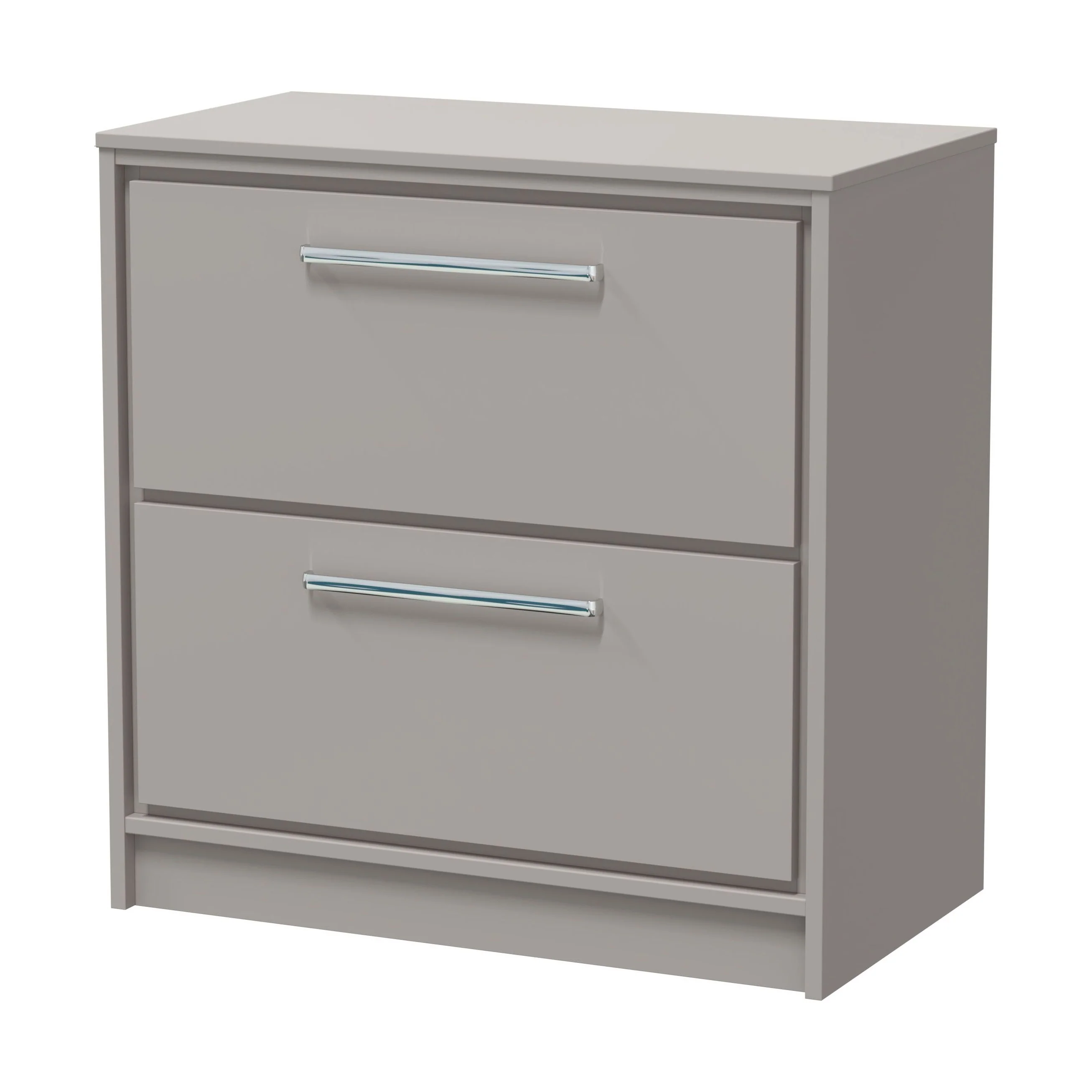 Balterley 800mm Framed Design Floor Standing 2 Drawer Vanity with Worktop - Pebble Grey - Image 2