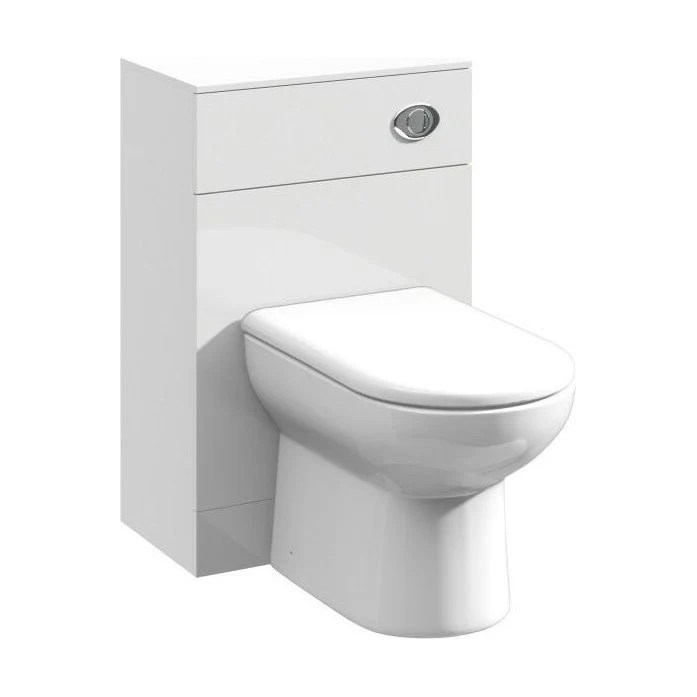 Slimline WC Unit   - 500mm - Gloss White - Image 2