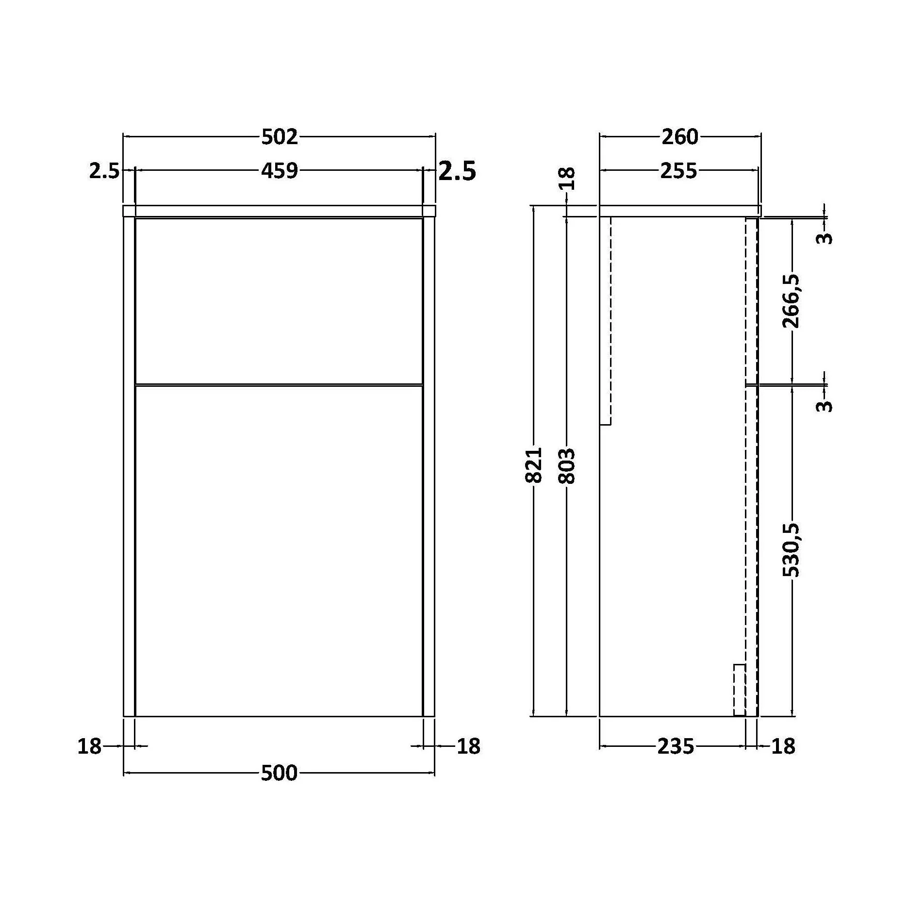 Floor Standing WC Toilet Unit (Pan & Cistern Not Included), 500mm - Matt Coastal Grey - Image 2