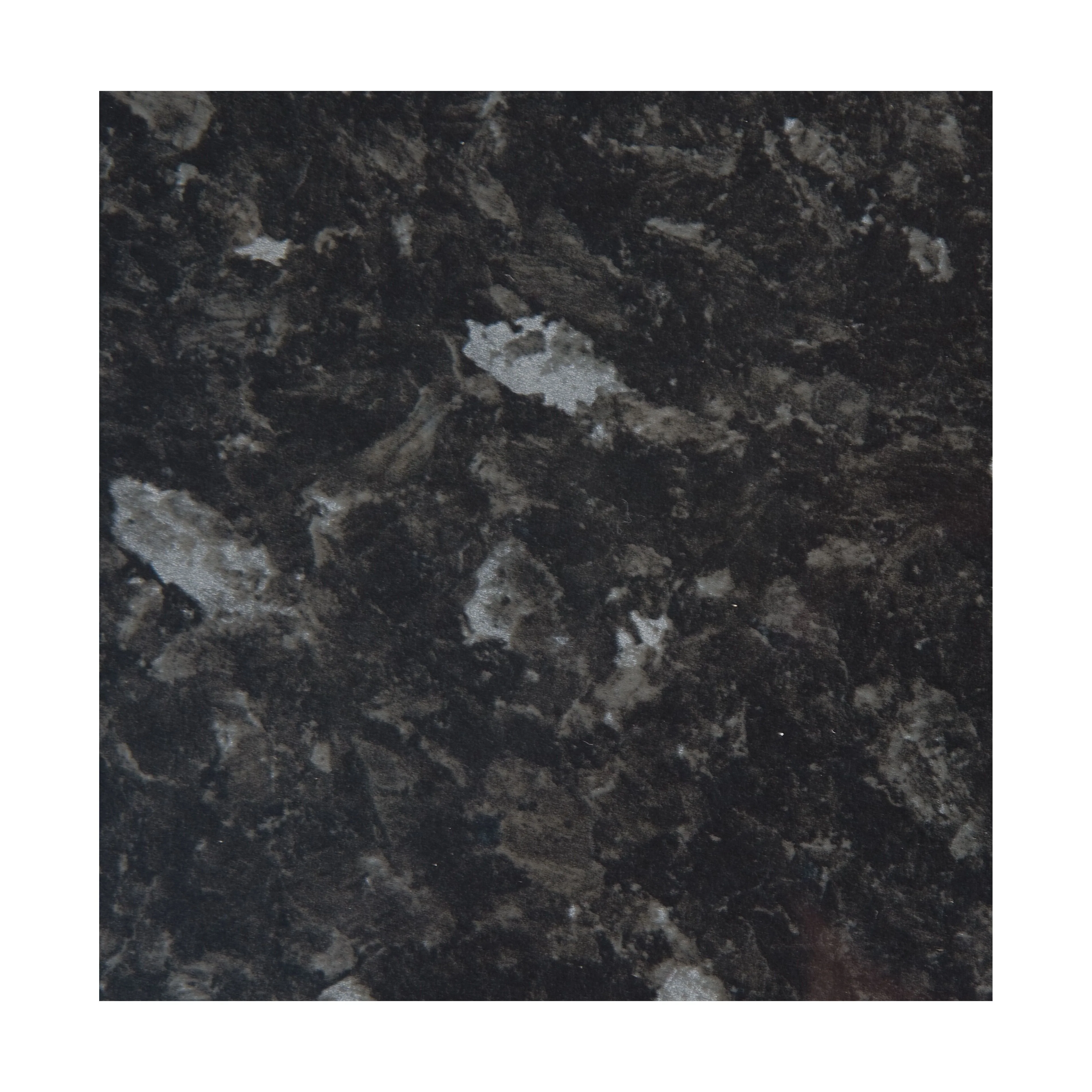 Black Slate Gloss MFC Laminate Kitchen Worktop, W 2000mm x L 28mm x D 365mm, Black